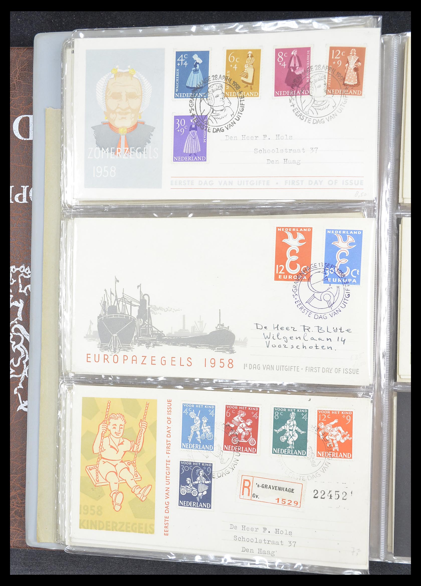 33369 012 - Stamp collection 33369 Netherlands FDC's 1950-1989.