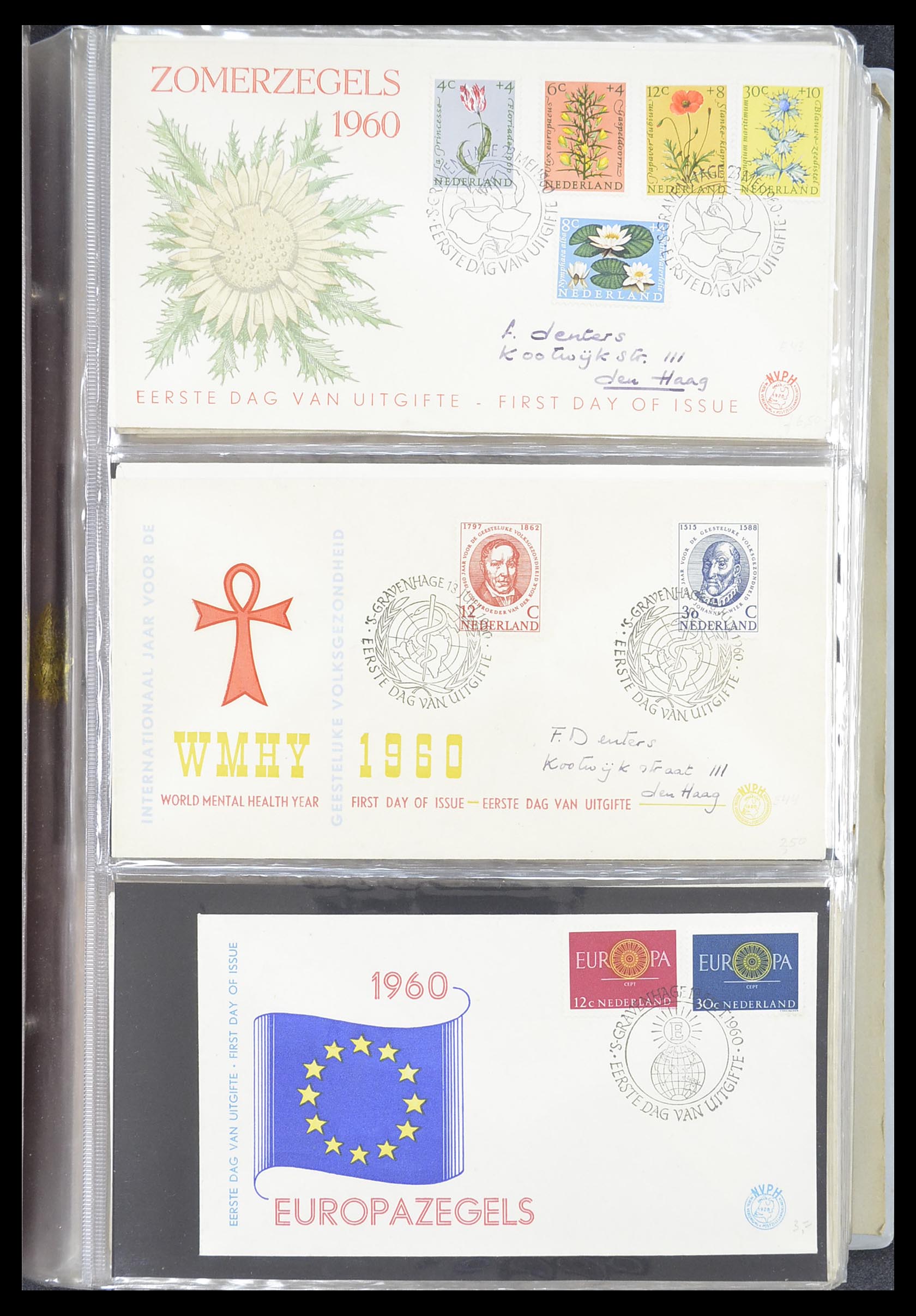 33369 015 - Stamp collection 33369 Netherlands FDC's 1950-1989.