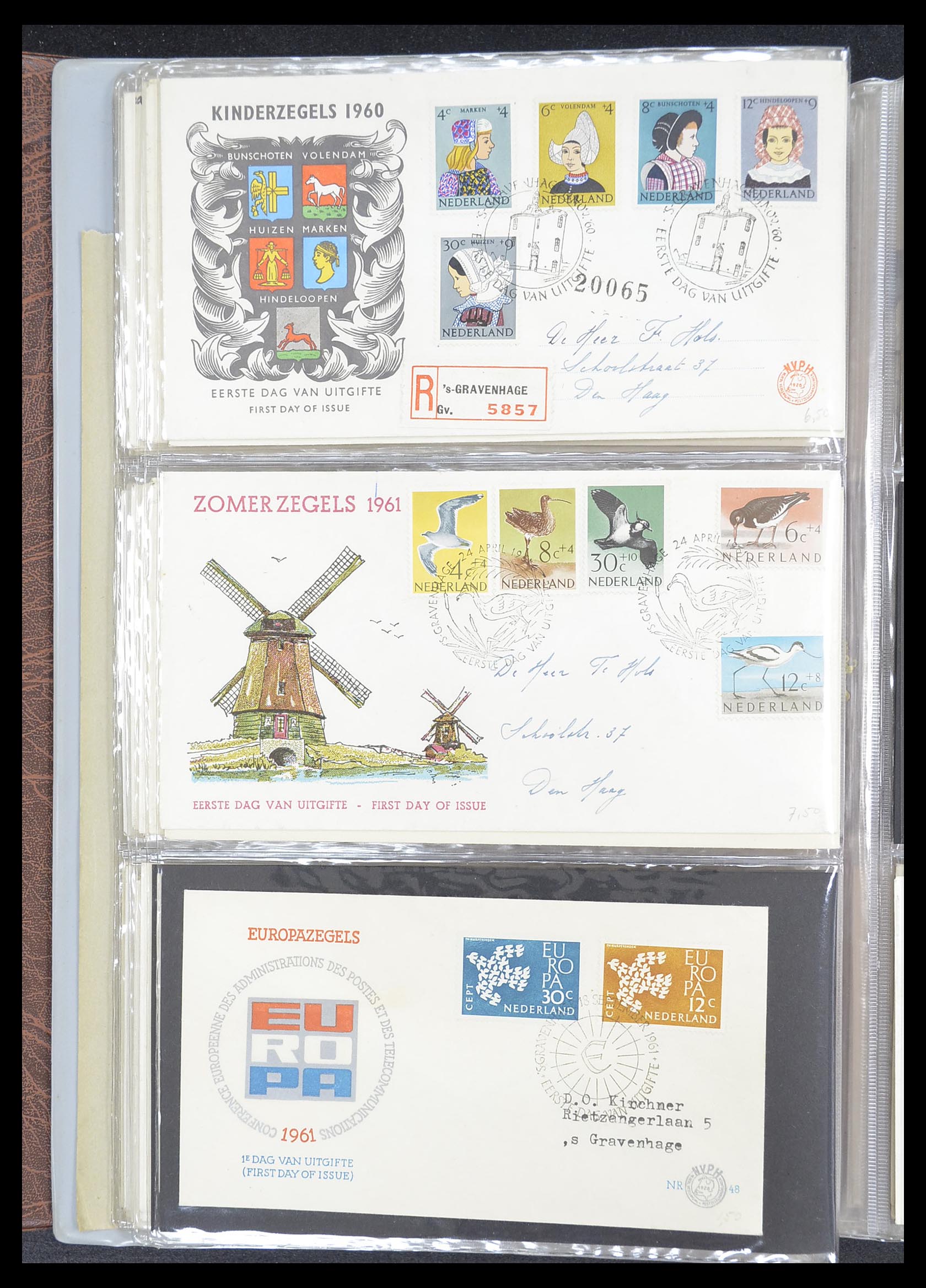 33369 016 - Stamp collection 33369 Netherlands FDC's 1950-1989.