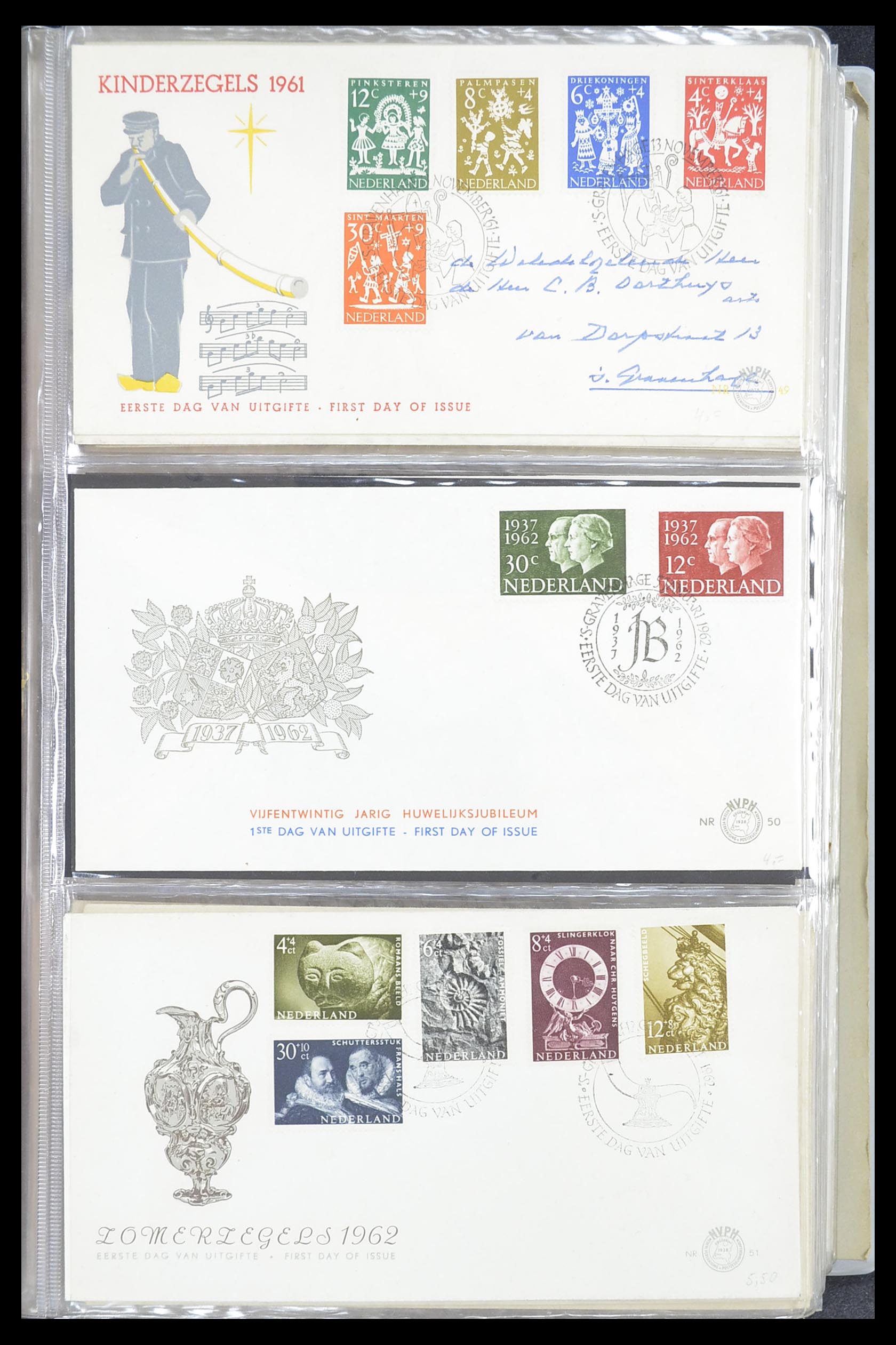 33369 017 - Stamp collection 33369 Netherlands FDC's 1950-1989.