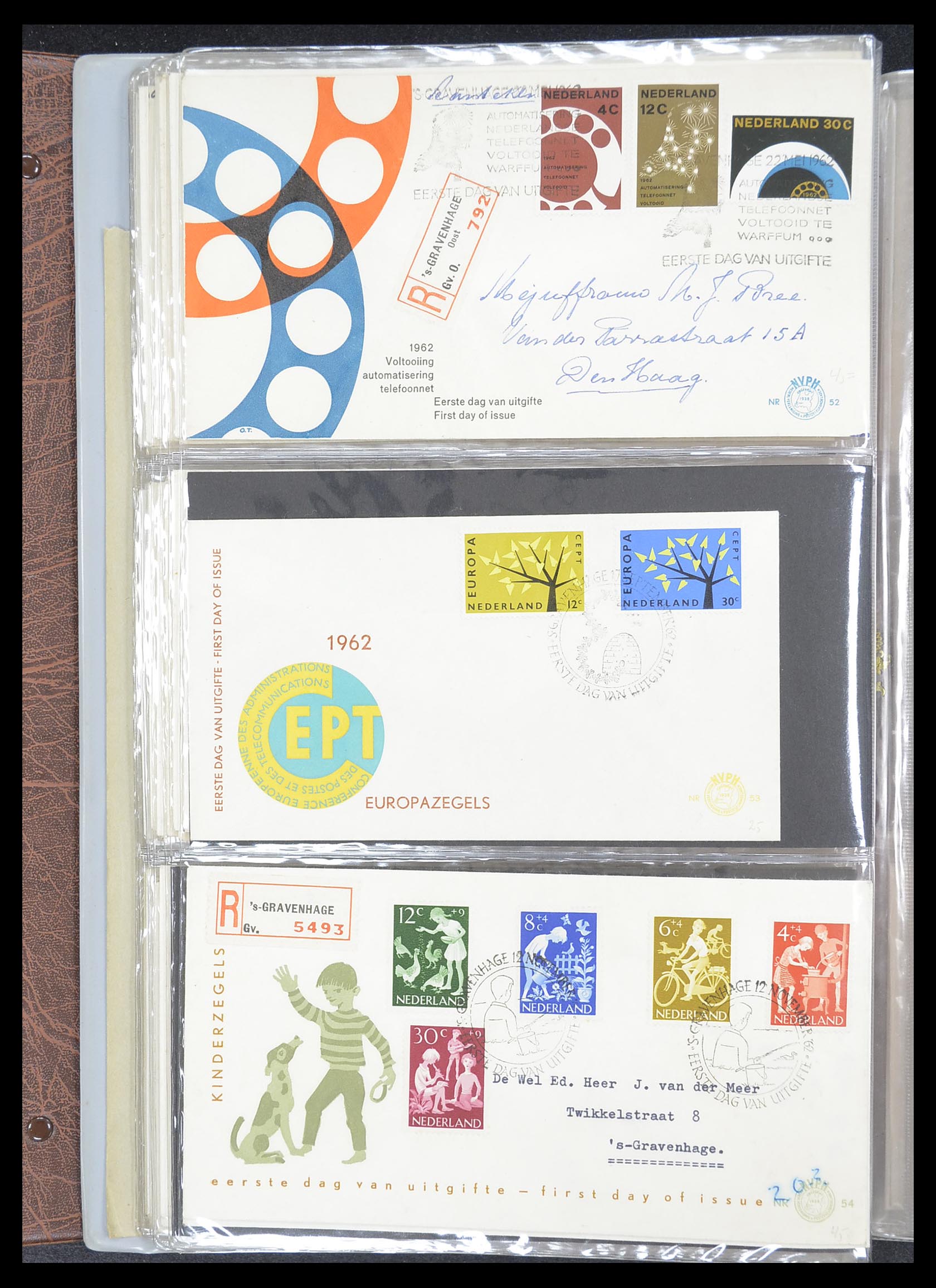 33369 018 - Stamp collection 33369 Netherlands FDC's 1950-1989.