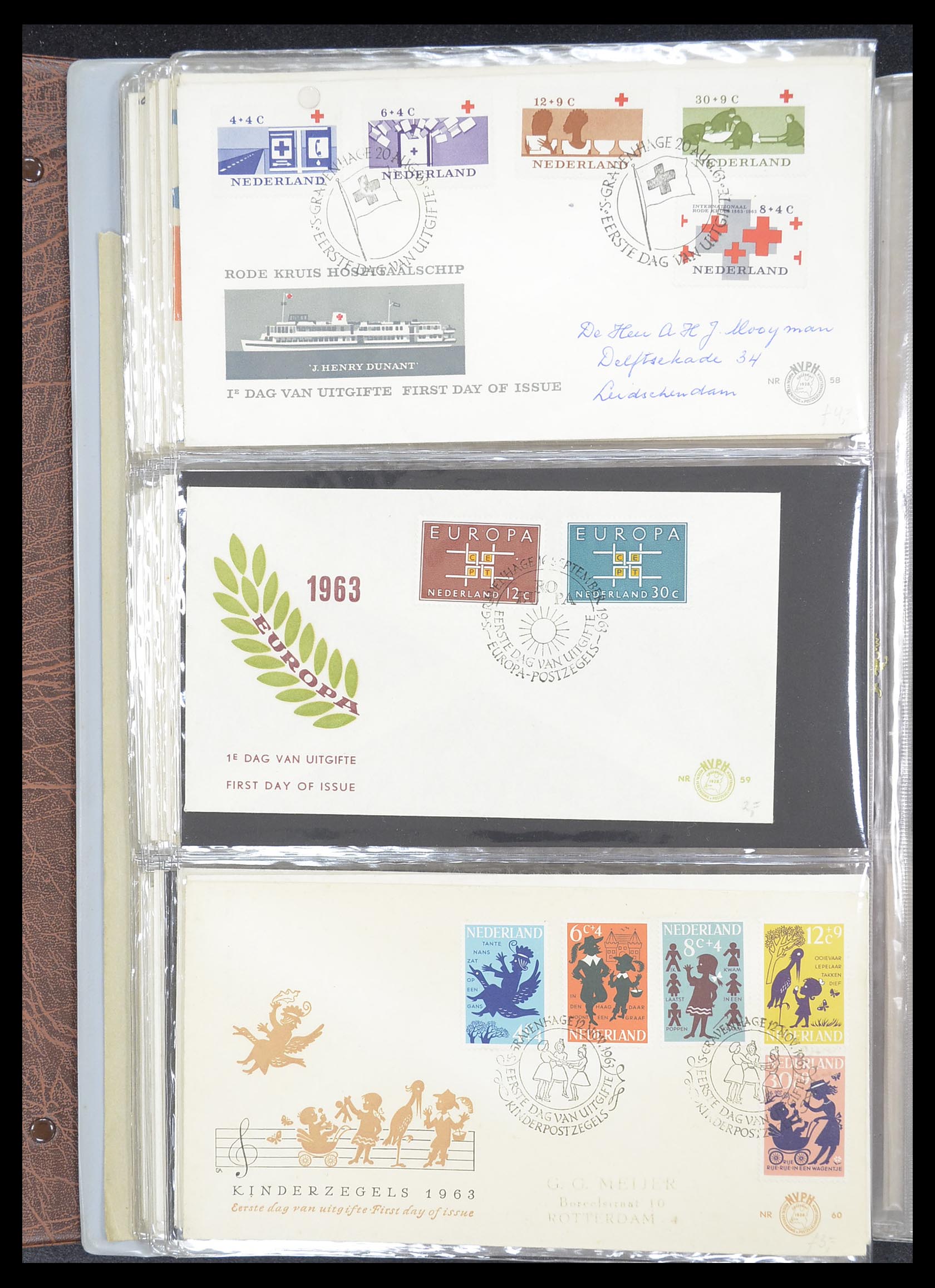 33369 020 - Stamp collection 33369 Netherlands FDC's 1950-1989.