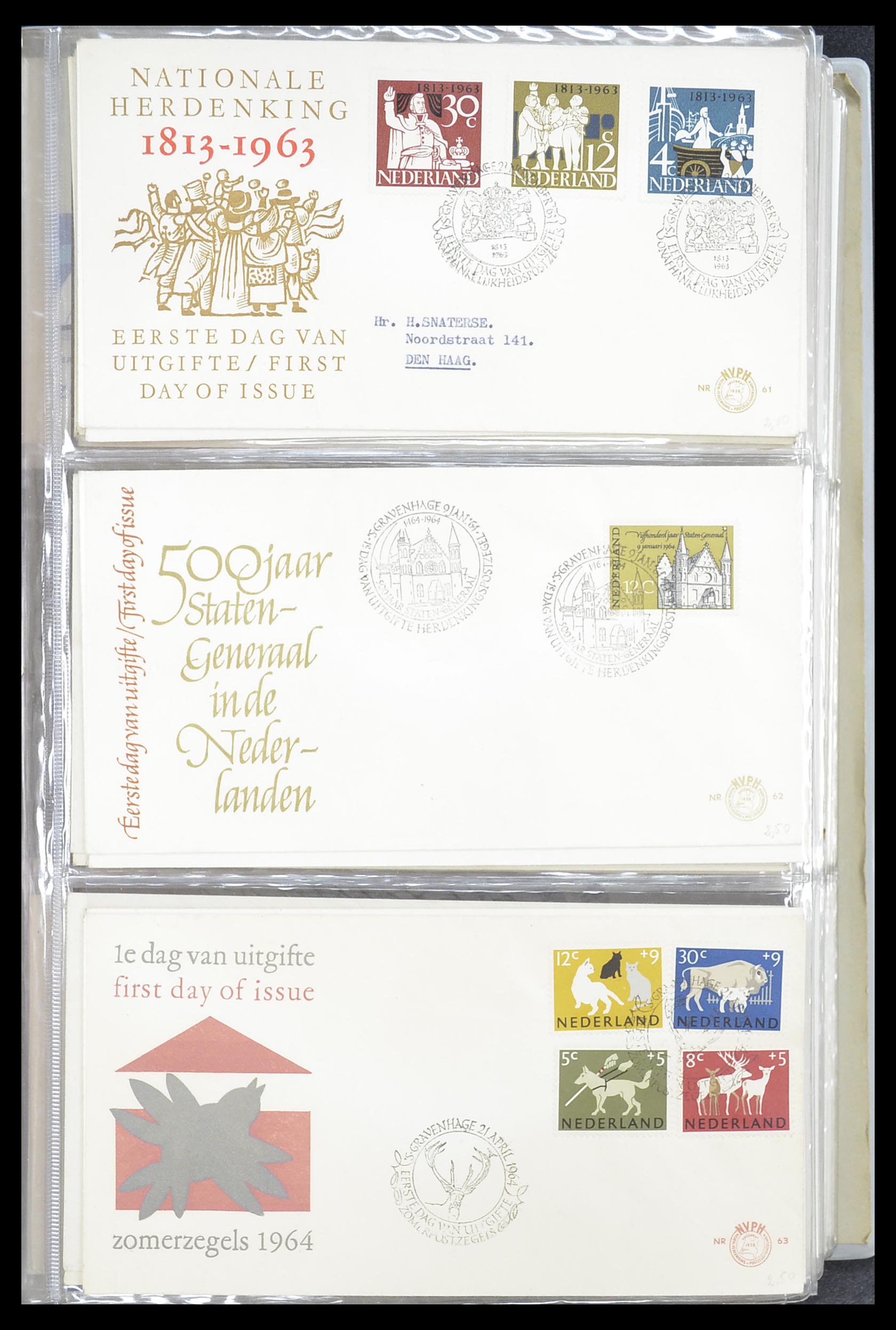 33369 021 - Stamp collection 33369 Netherlands FDC's 1950-1989.