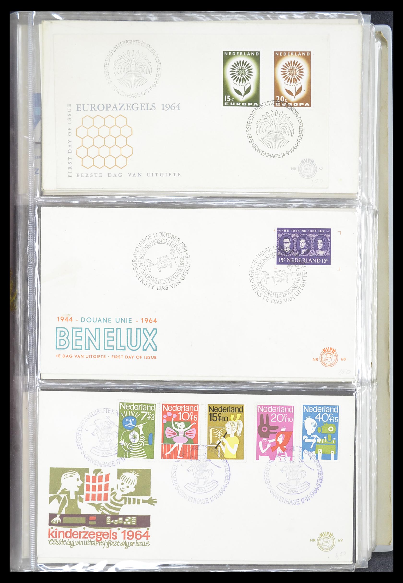 33369 023 - Stamp collection 33369 Netherlands FDC's 1950-1989.
