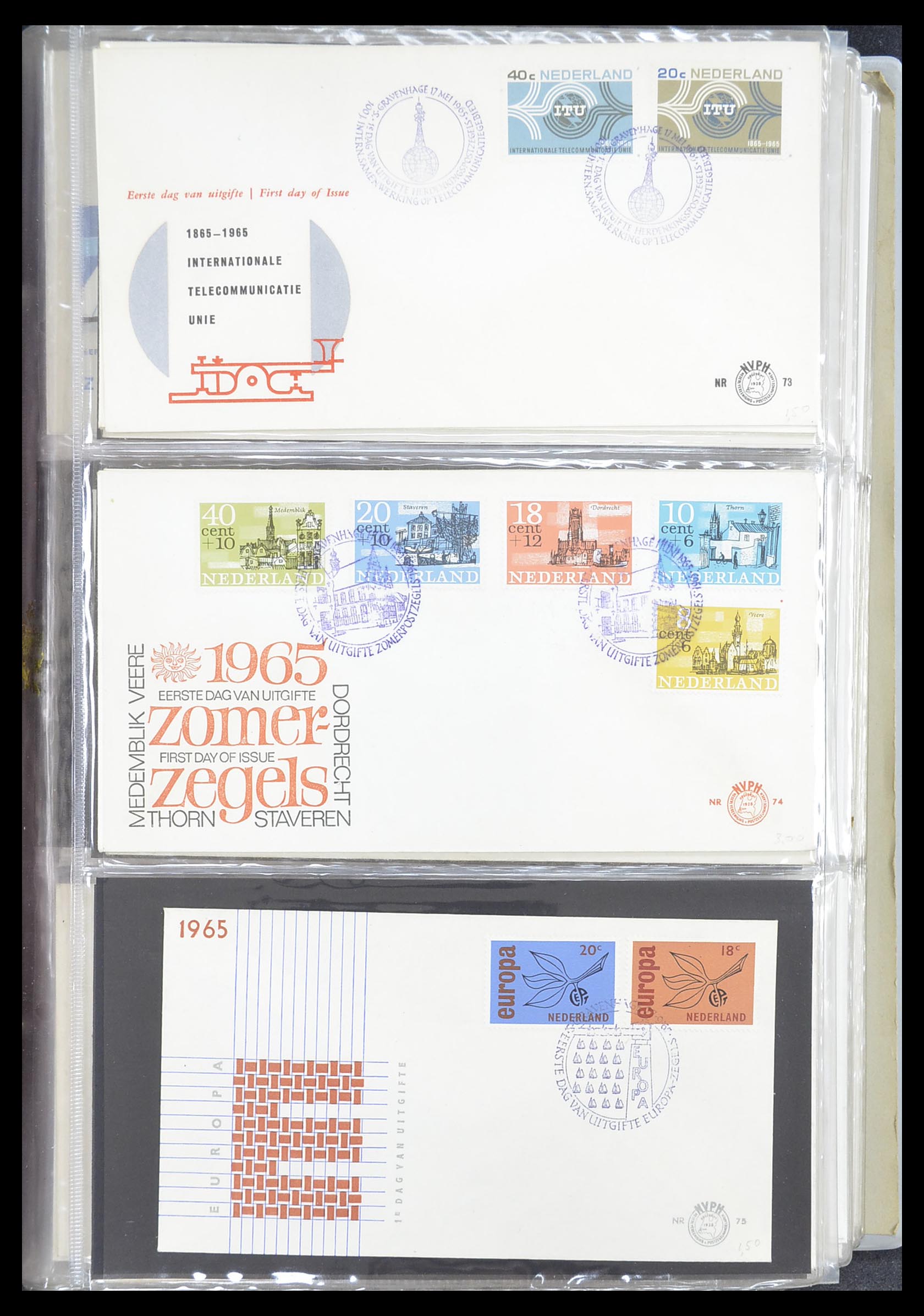 33369 025 - Stamp collection 33369 Netherlands FDC's 1950-1989.