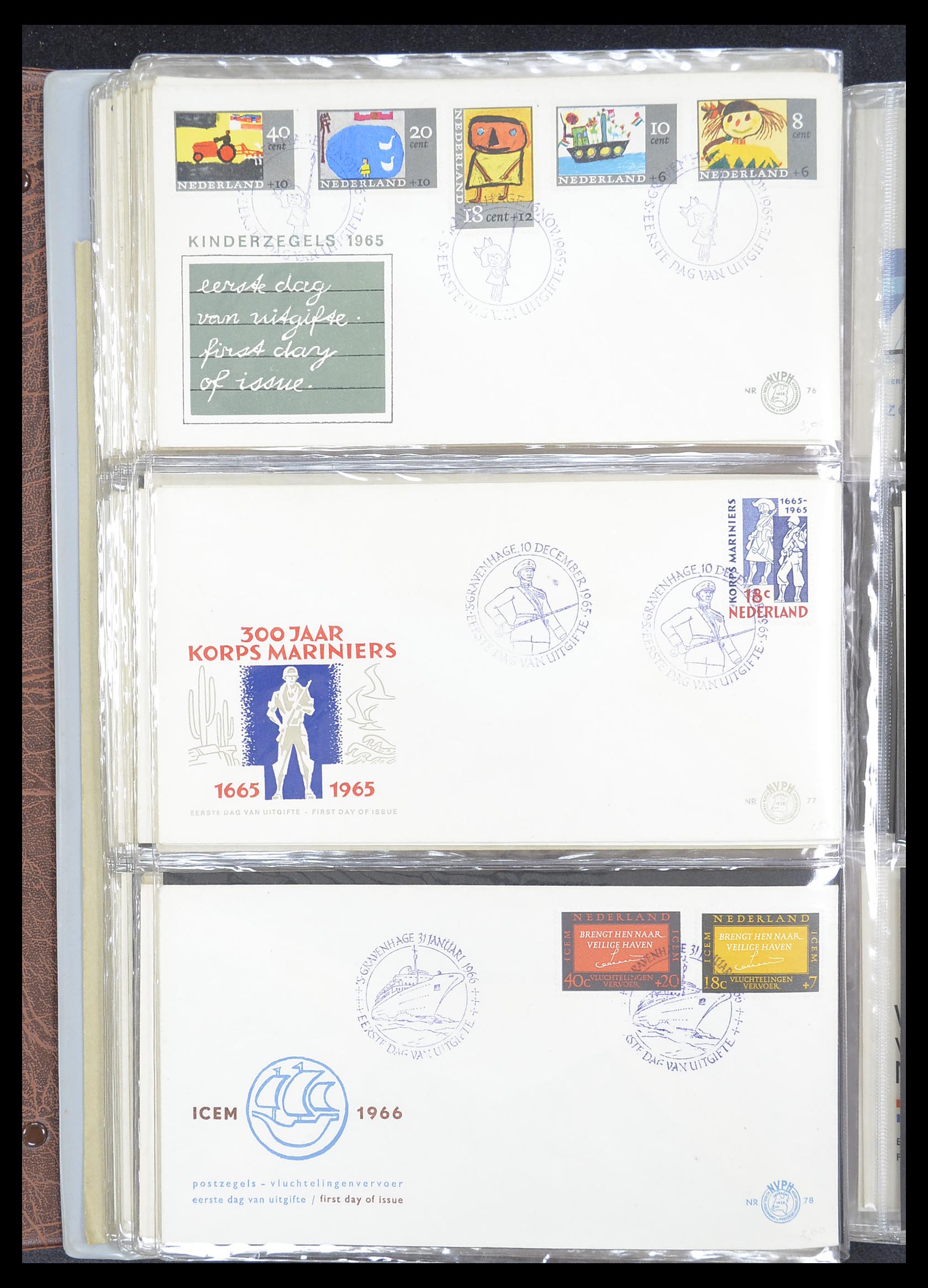 33369 026 - Stamp collection 33369 Netherlands FDC's 1950-1989.
