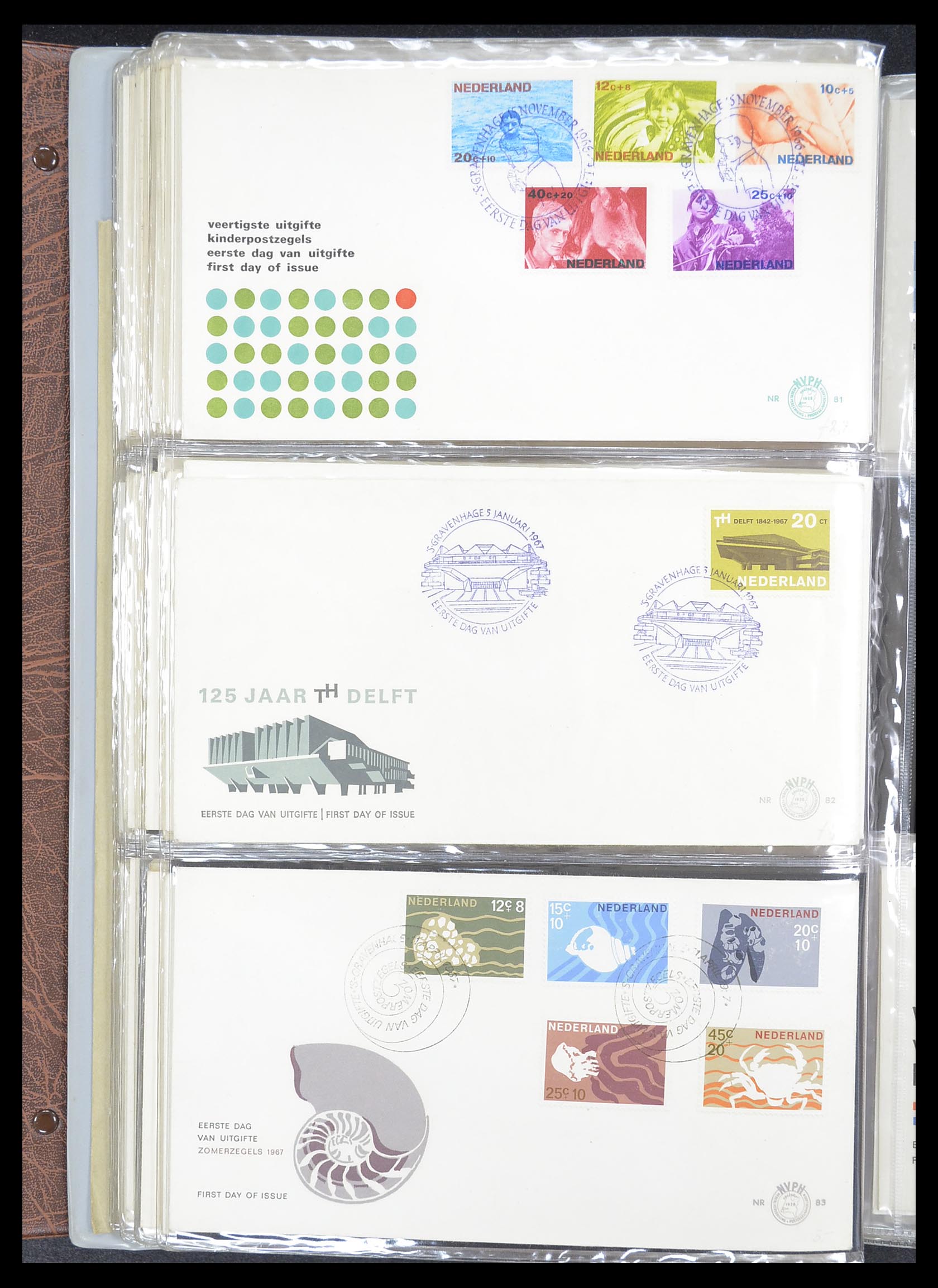33369 028 - Stamp collection 33369 Netherlands FDC's 1950-1989.