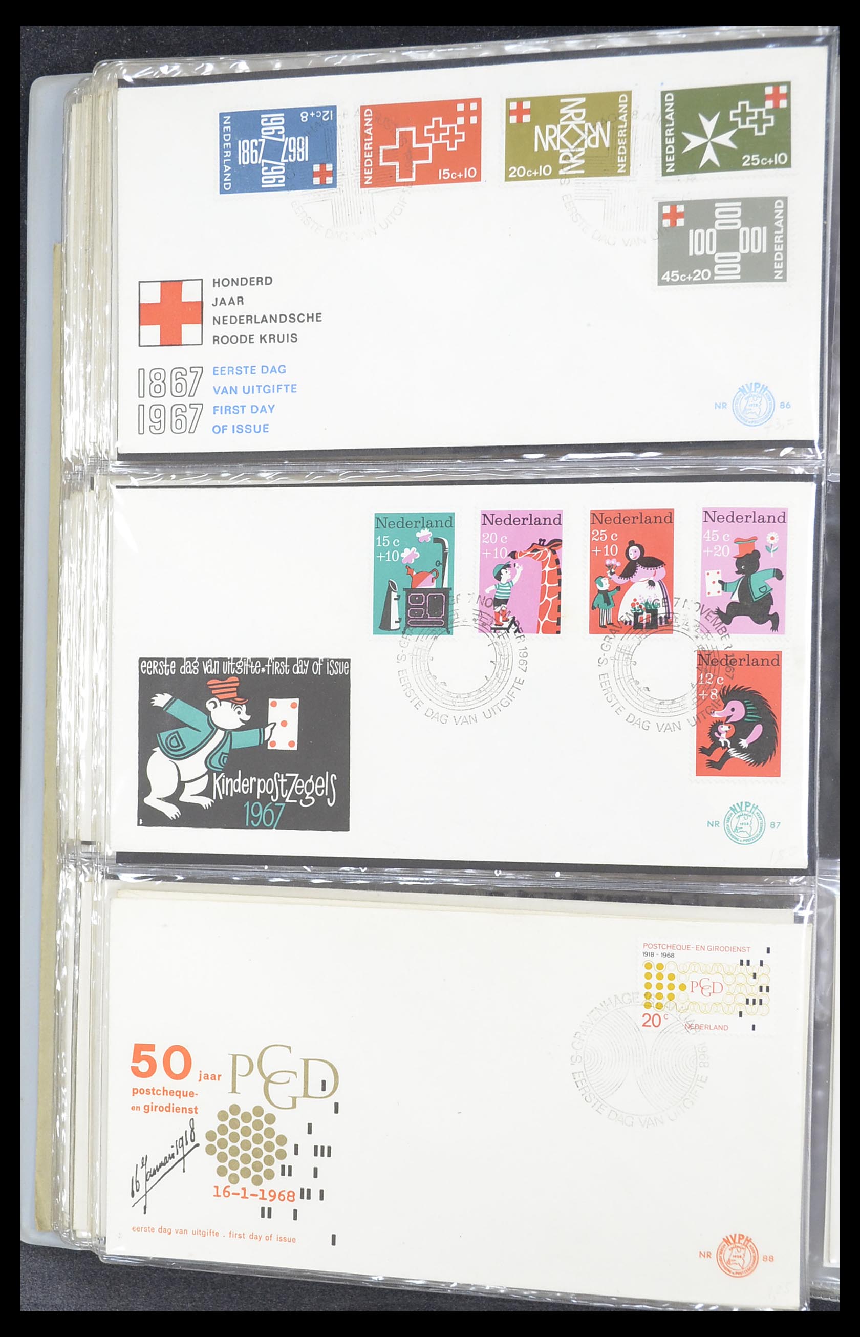 33369 030 - Stamp collection 33369 Netherlands FDC's 1950-1989.