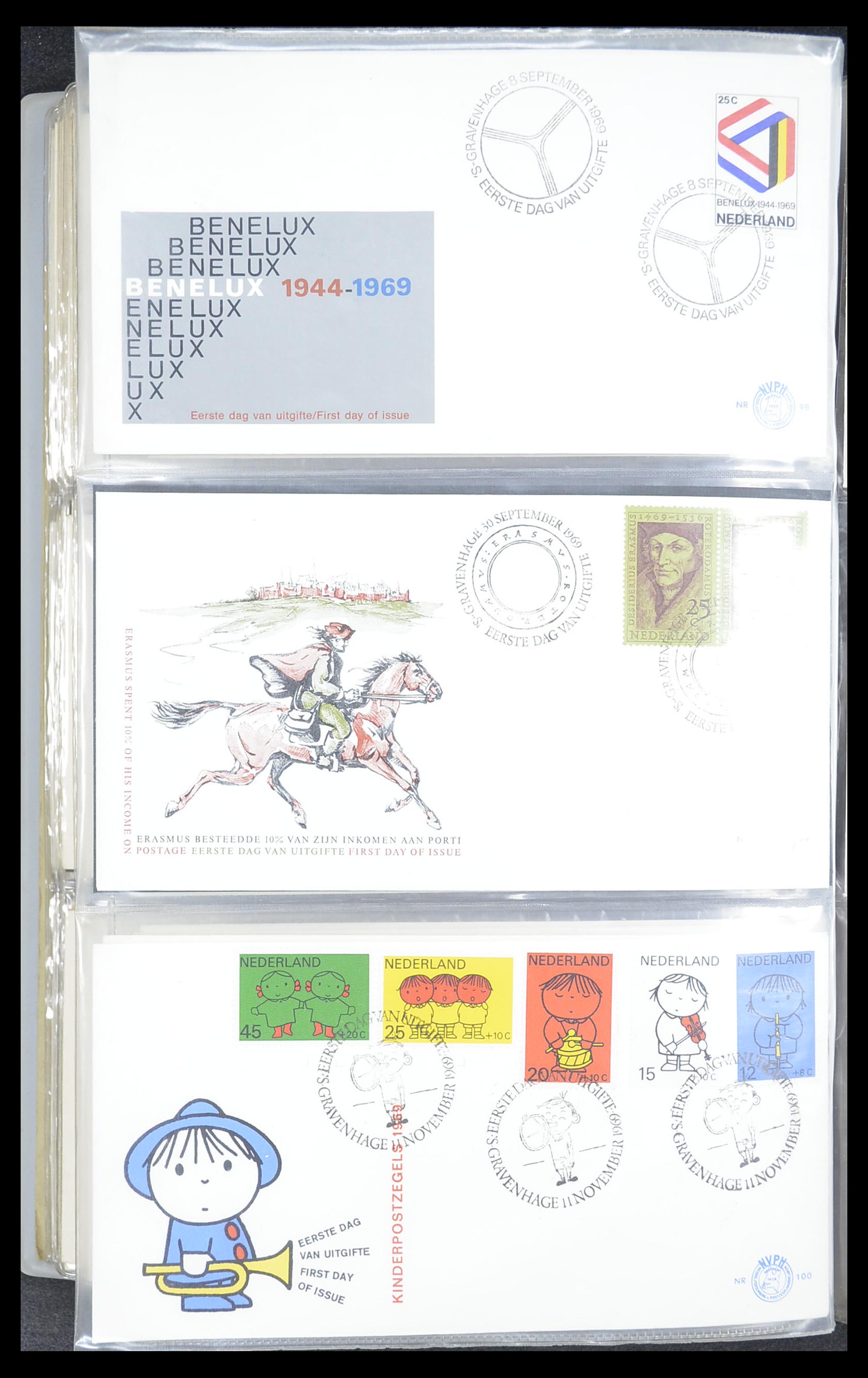33369 034 - Stamp collection 33369 Netherlands FDC's 1950-1989.