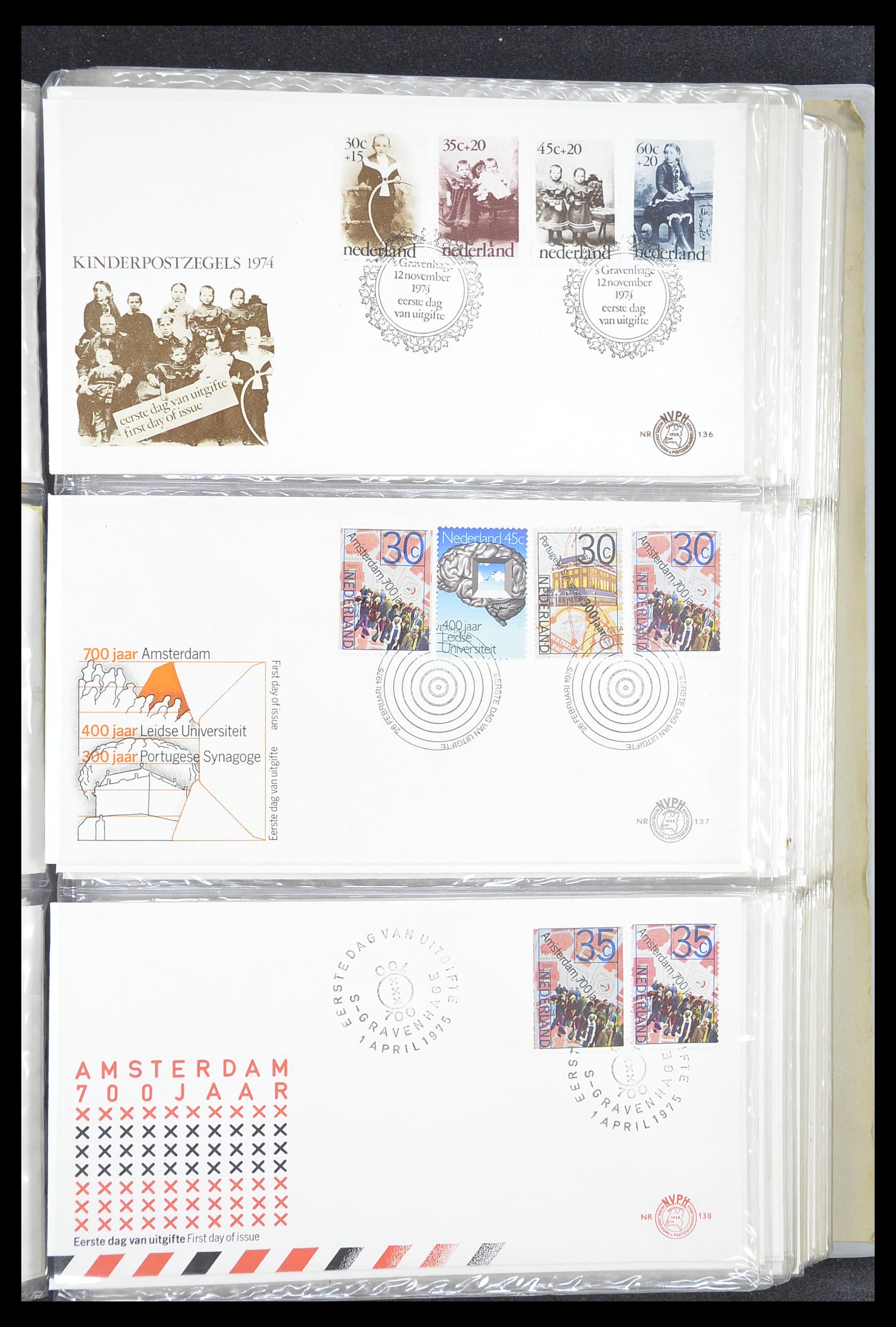 33369 047 - Stamp collection 33369 Netherlands FDC's 1950-1989.