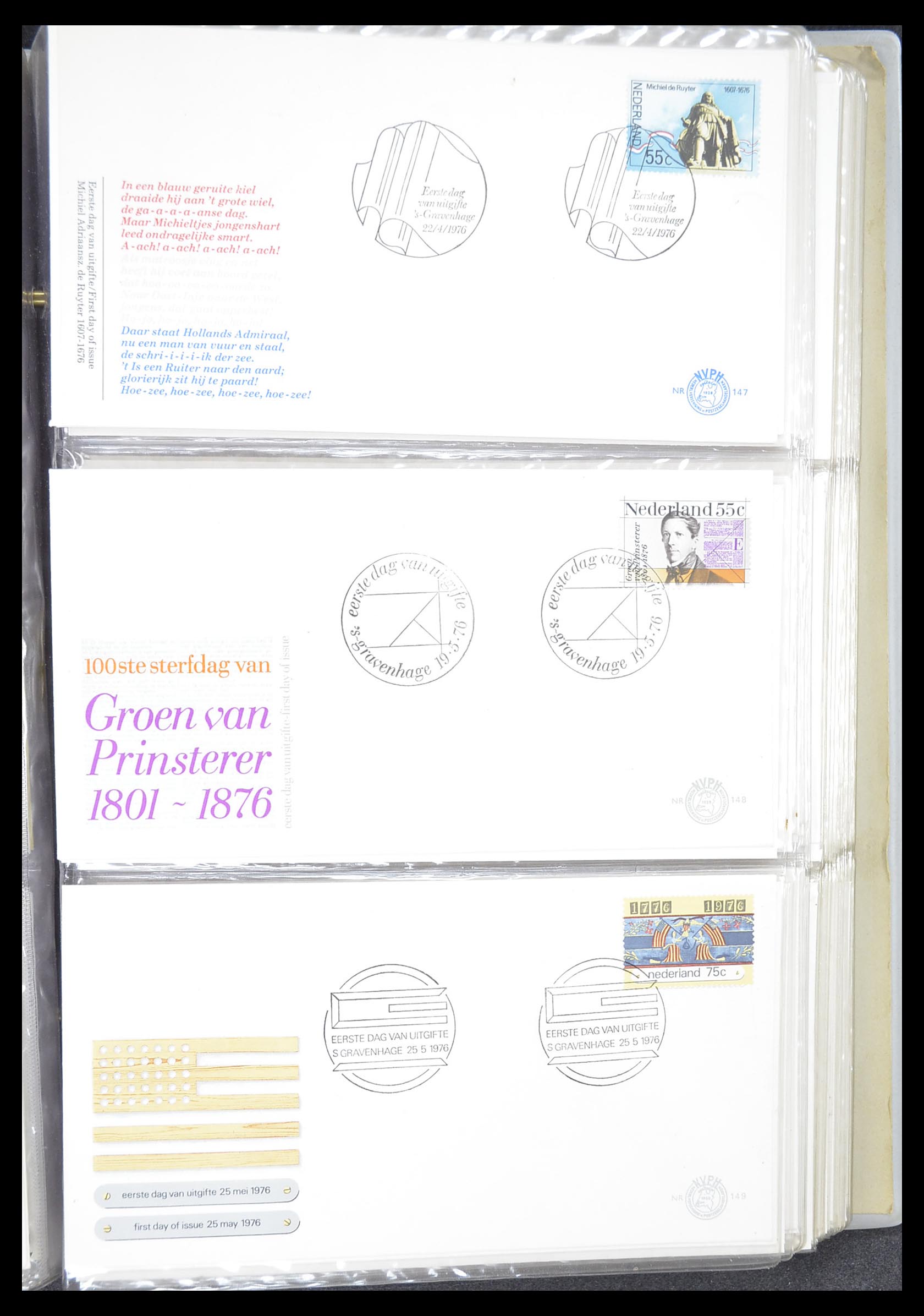 33369 051 - Stamp collection 33369 Netherlands FDC's 1950-1989.