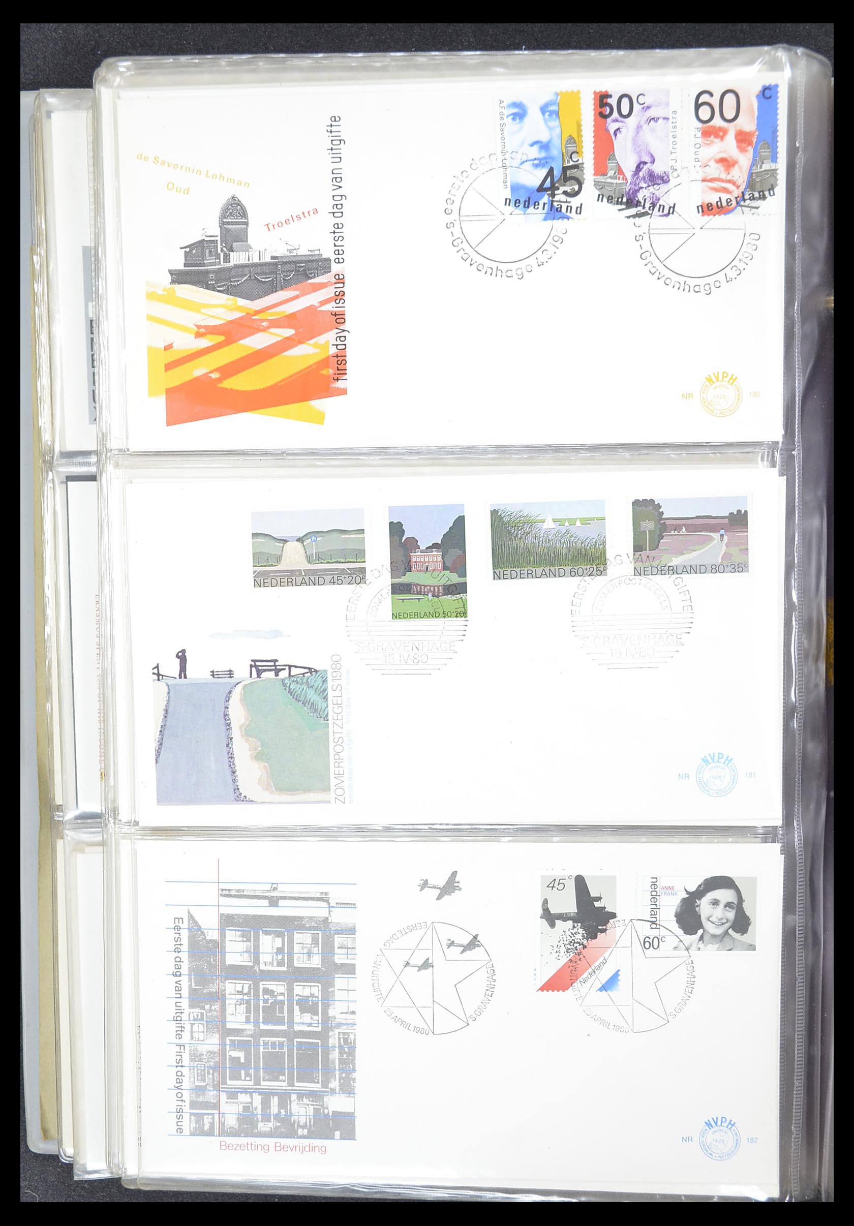 33369 064 - Stamp collection 33369 Netherlands FDC's 1950-1989.