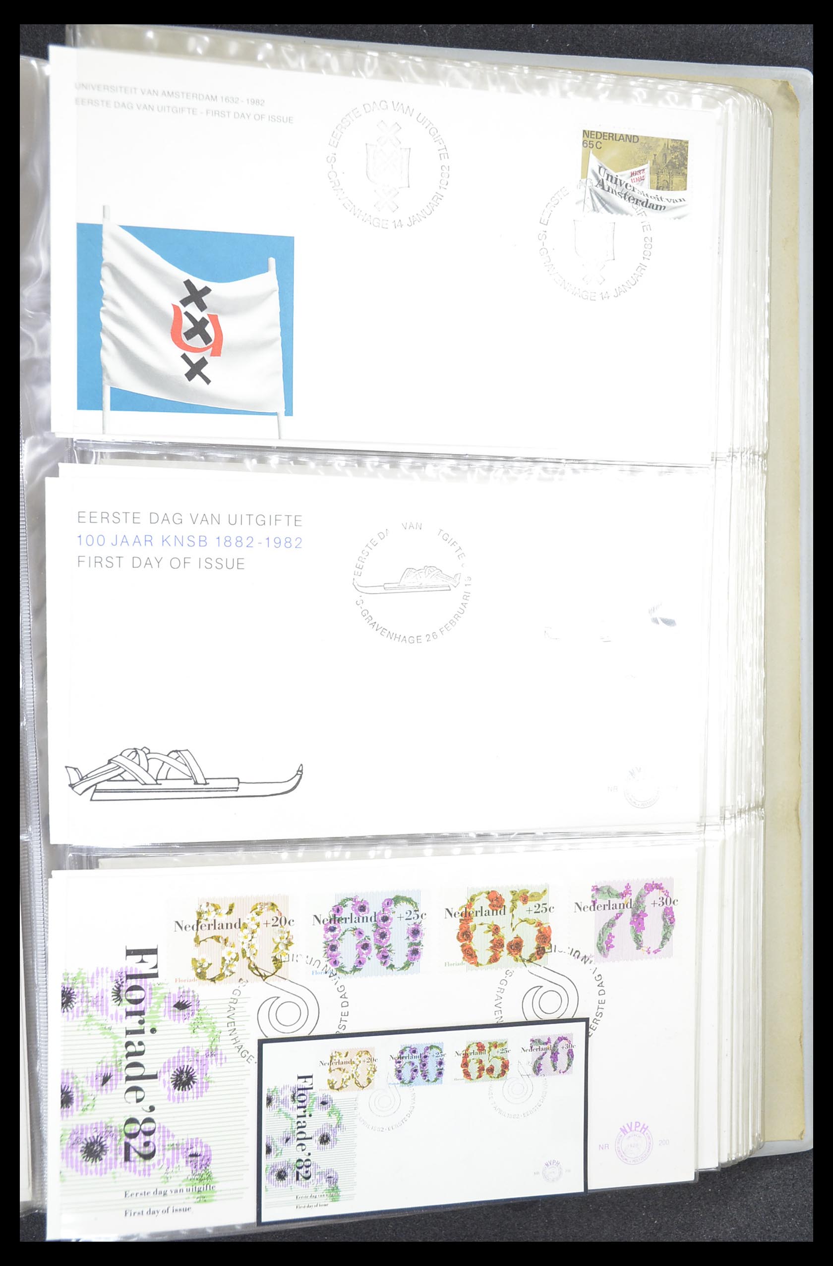 33369 071 - Stamp collection 33369 Netherlands FDC's 1950-1989.