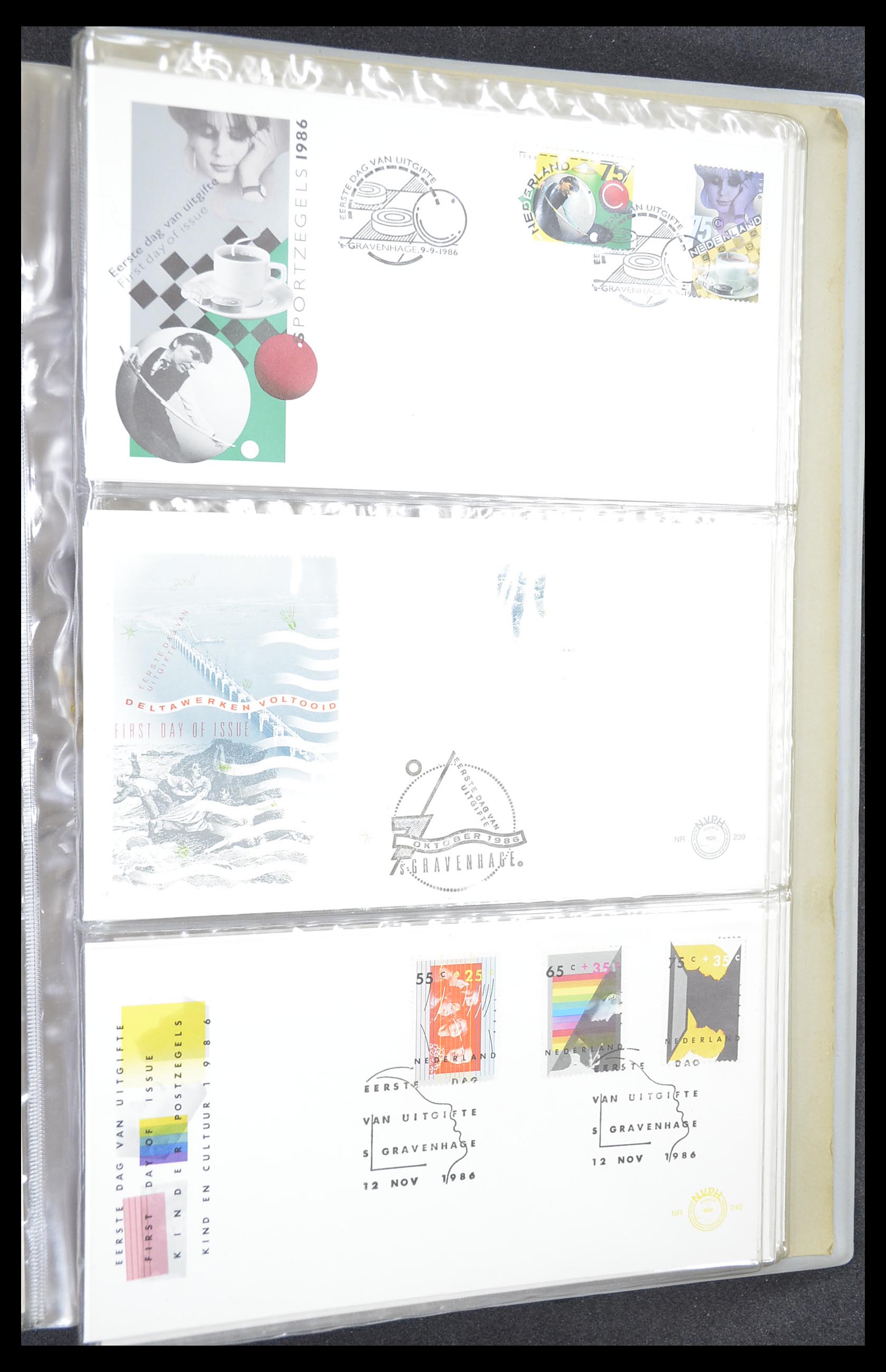 33369 087 - Stamp collection 33369 Netherlands FDC's 1950-1989.