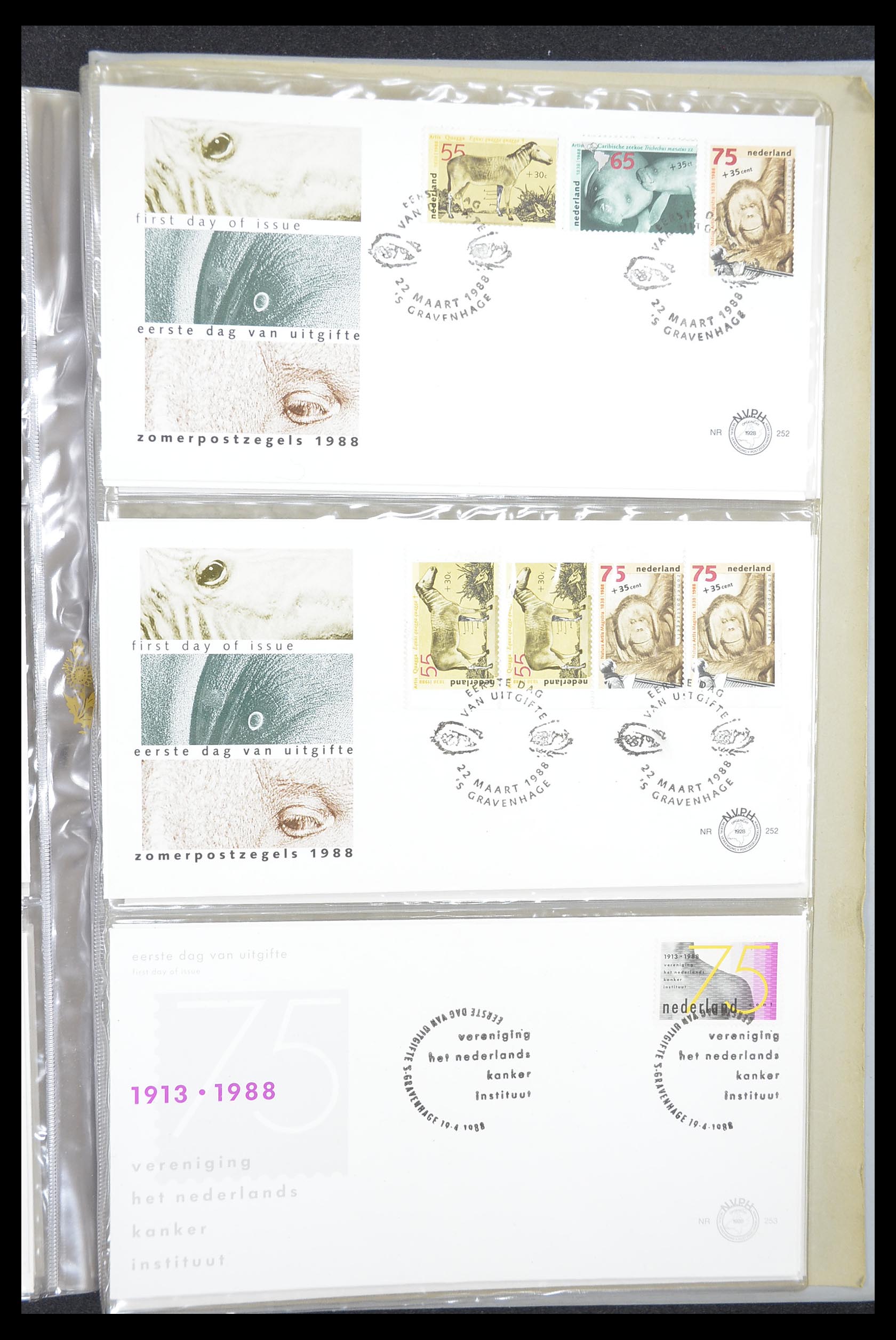 33369 093 - Stamp collection 33369 Netherlands FDC's 1950-1989.