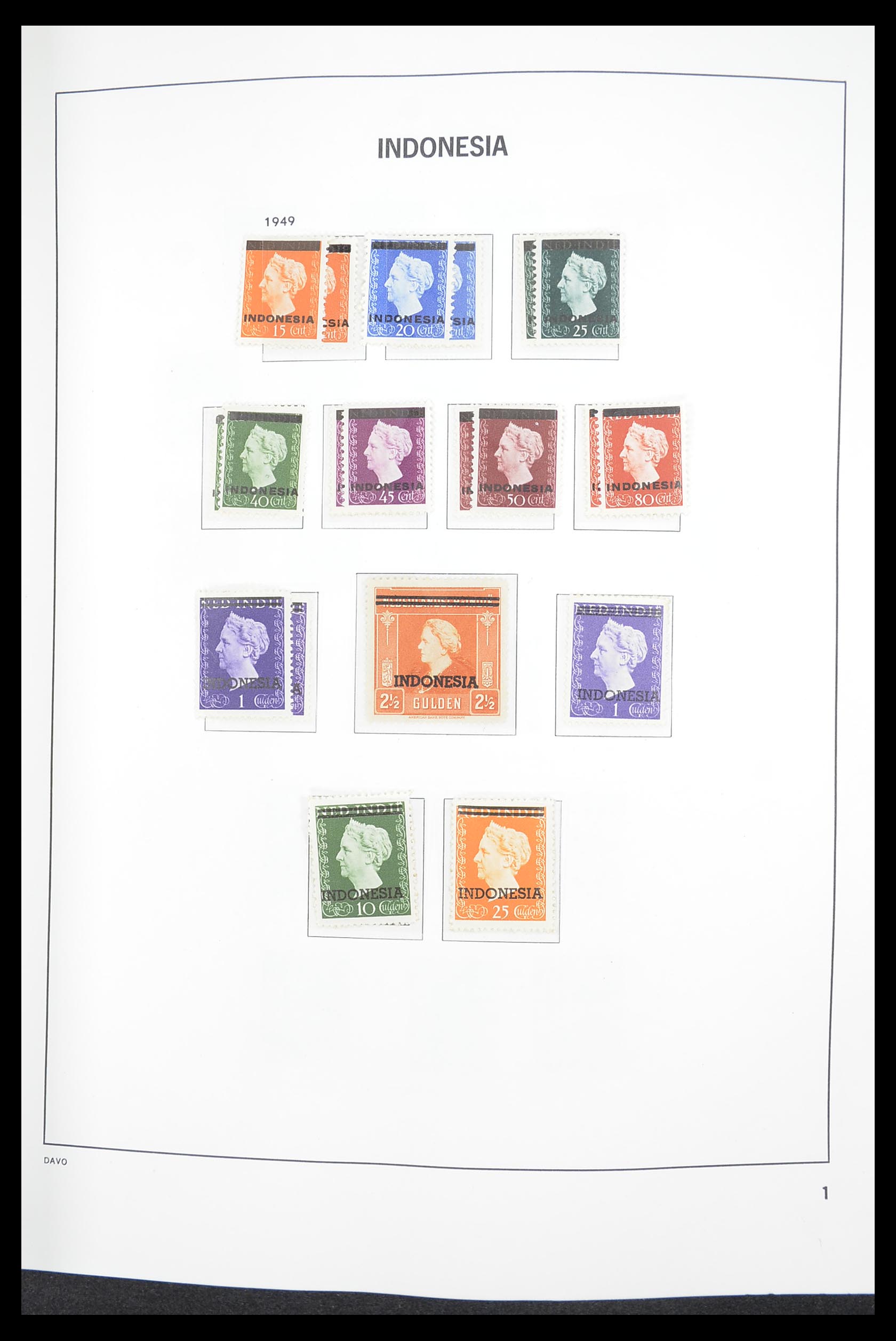 33374 001 - Postzegelverzameling 33374 Indonesië 1949-1995.