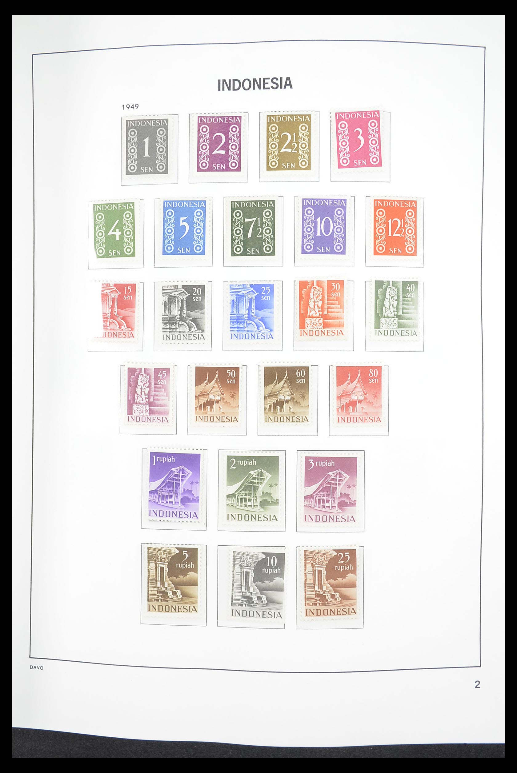 33374 002 - Postzegelverzameling 33374 Indonesië 1949-1995.