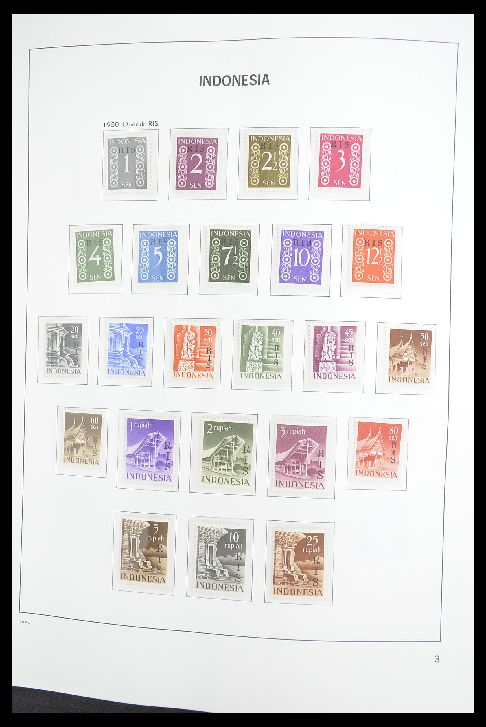 33374 003 - Postzegelverzameling 33374 Indonesië 1949-1995.