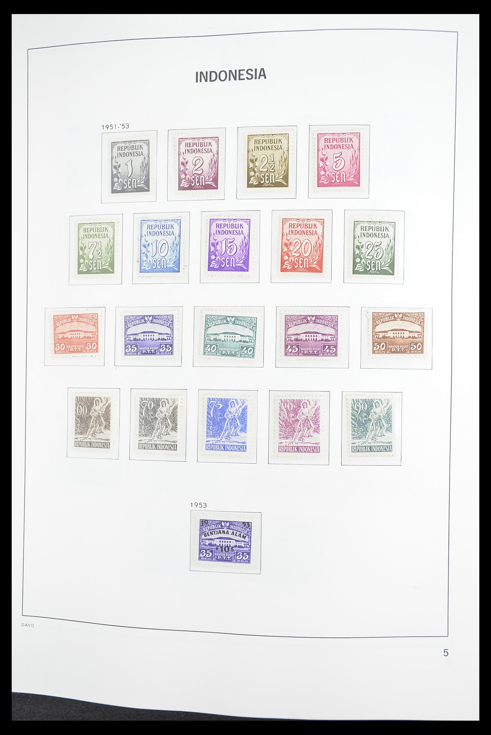 33374 005 - Postzegelverzameling 33374 Indonesië 1949-1995.