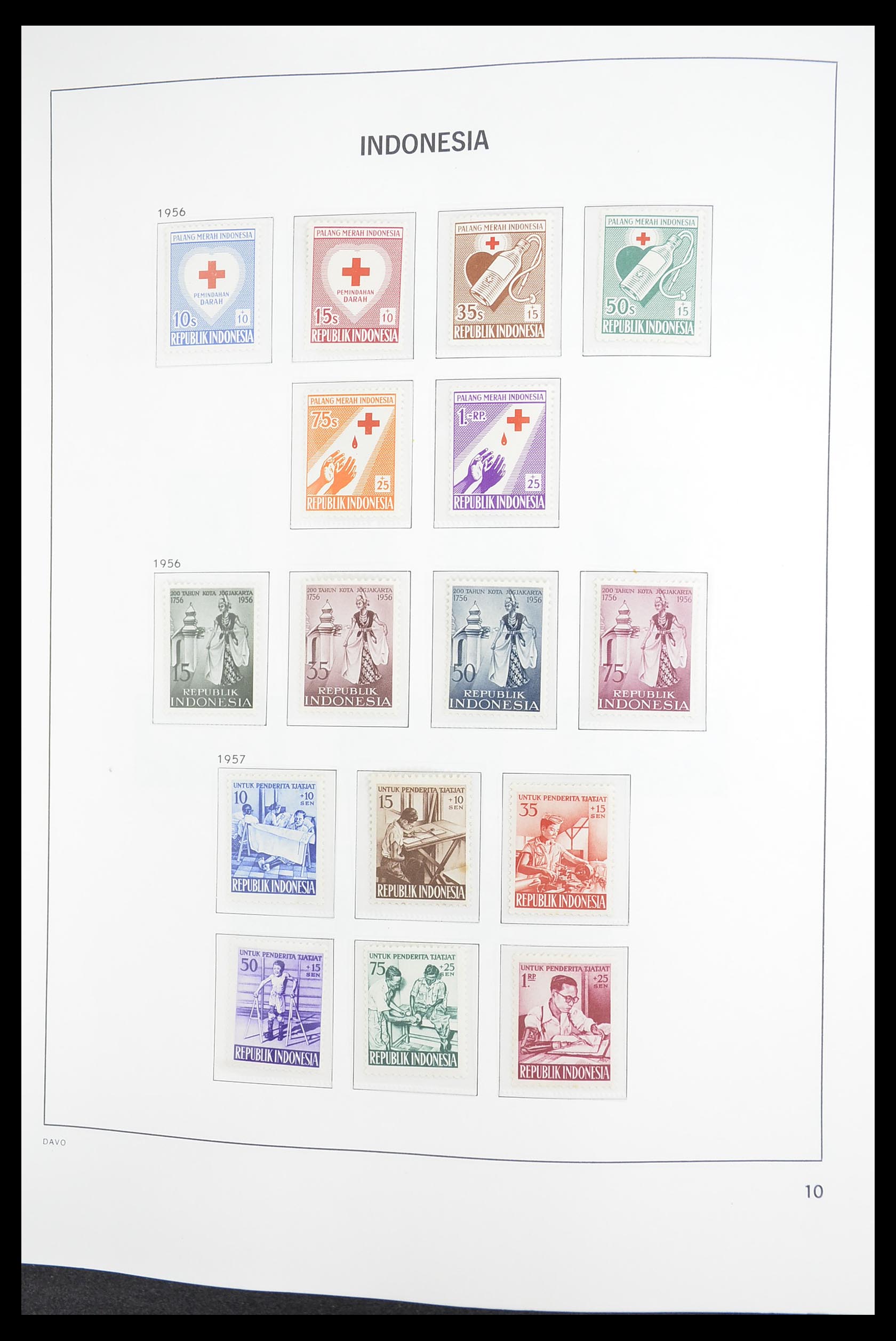 33374 010 - Postzegelverzameling 33374 Indonesië 1949-1995.