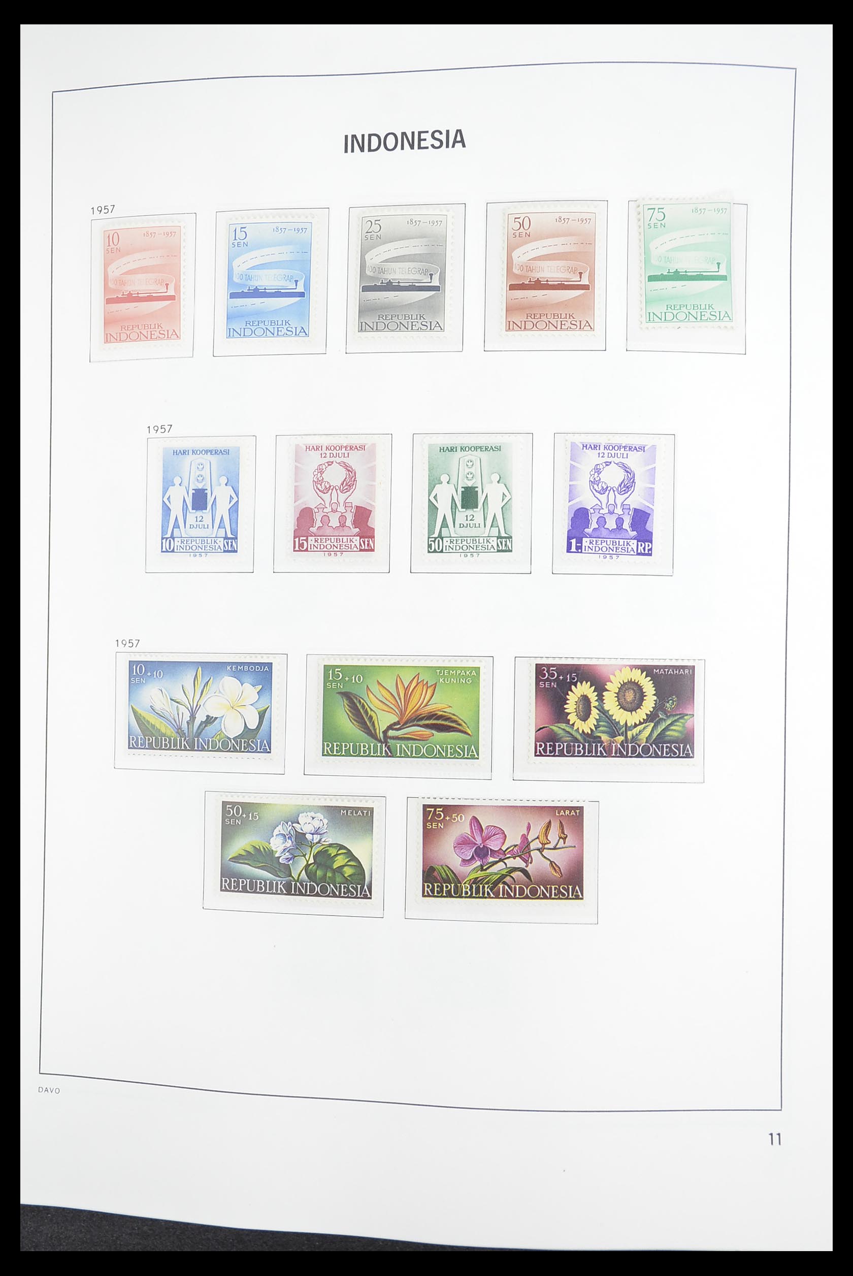 33374 011 - Postzegelverzameling 33374 Indonesië 1949-1995.