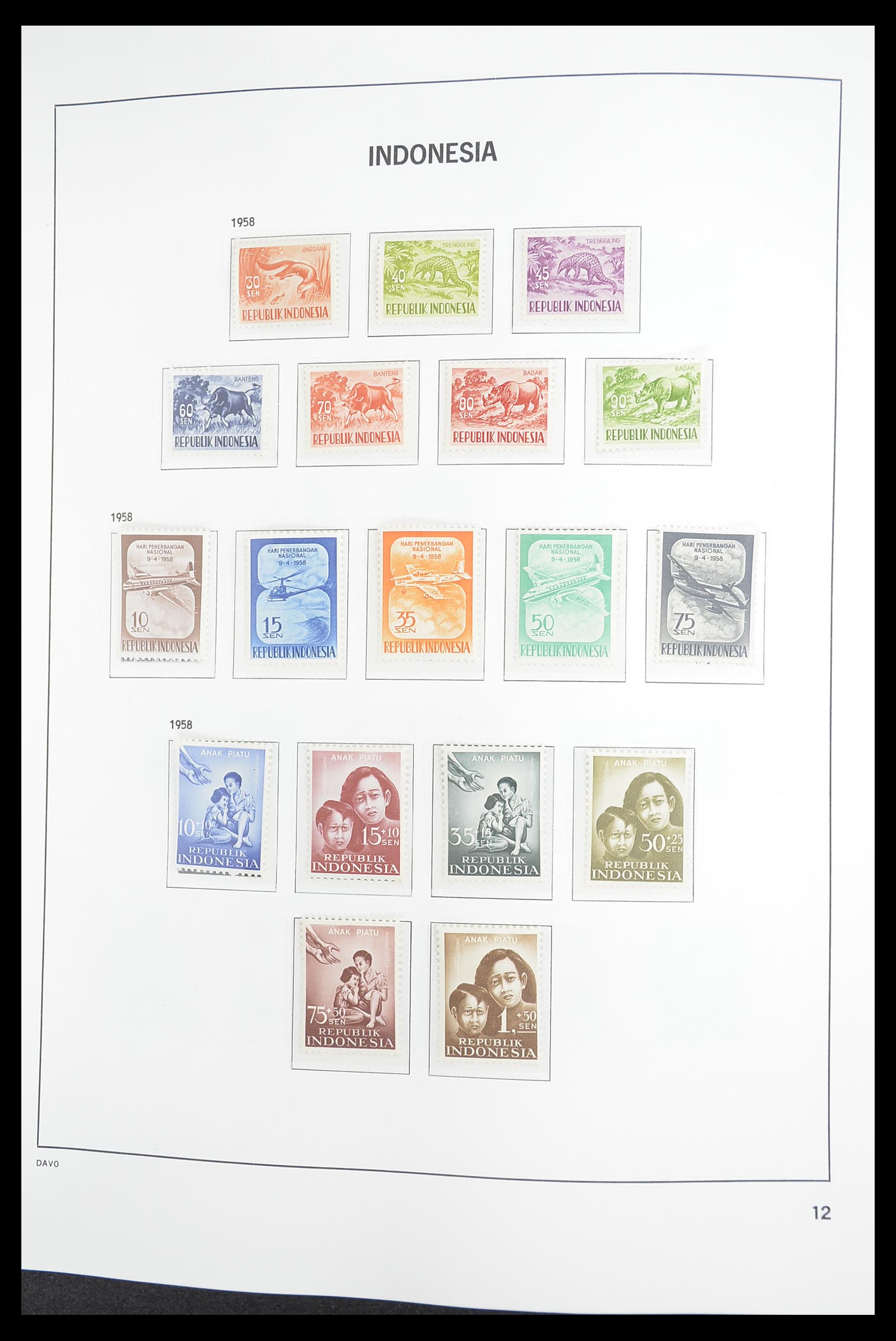 33374 012 - Postzegelverzameling 33374 Indonesië 1949-1995.