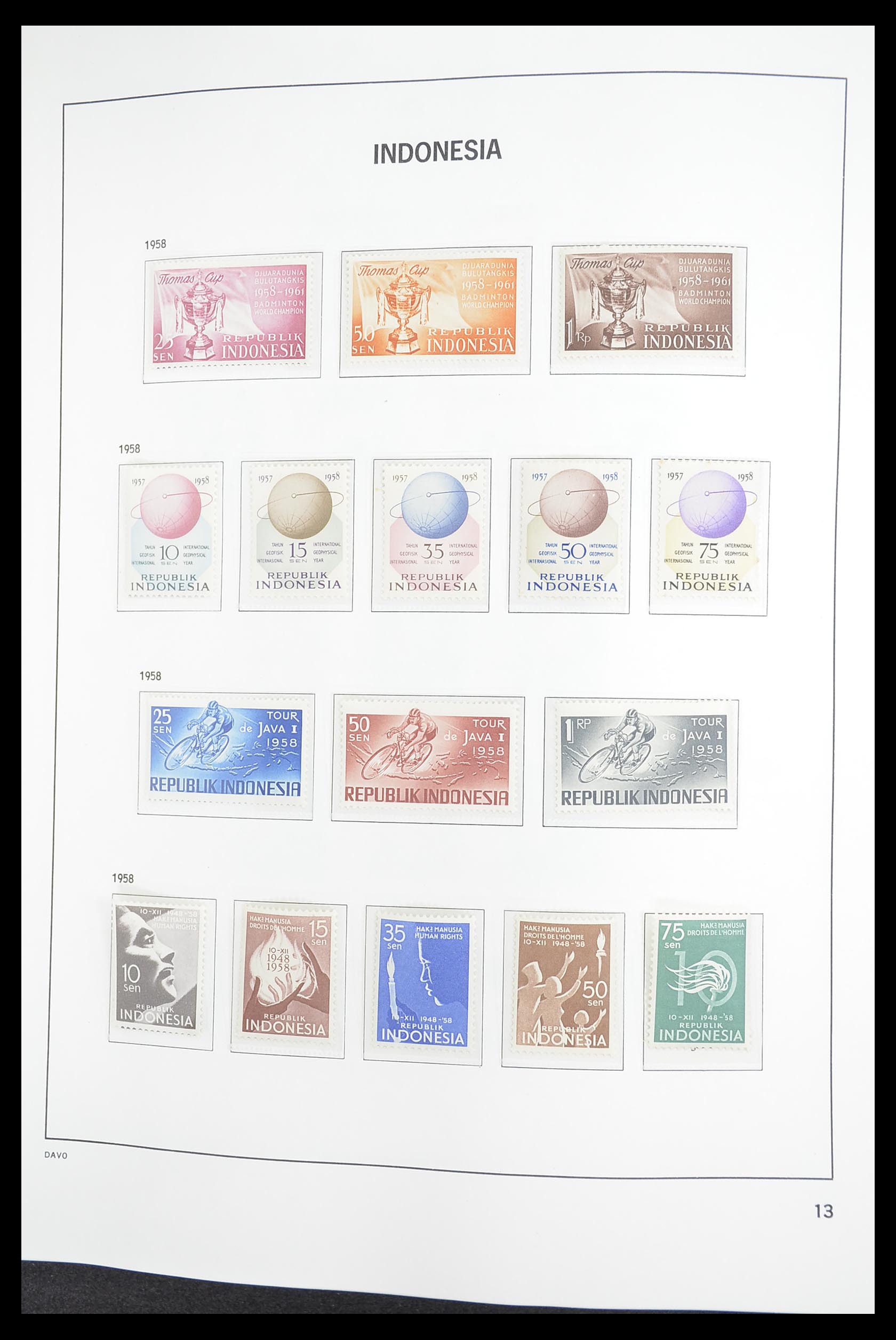 33374 013 - Postzegelverzameling 33374 Indonesië 1949-1995.