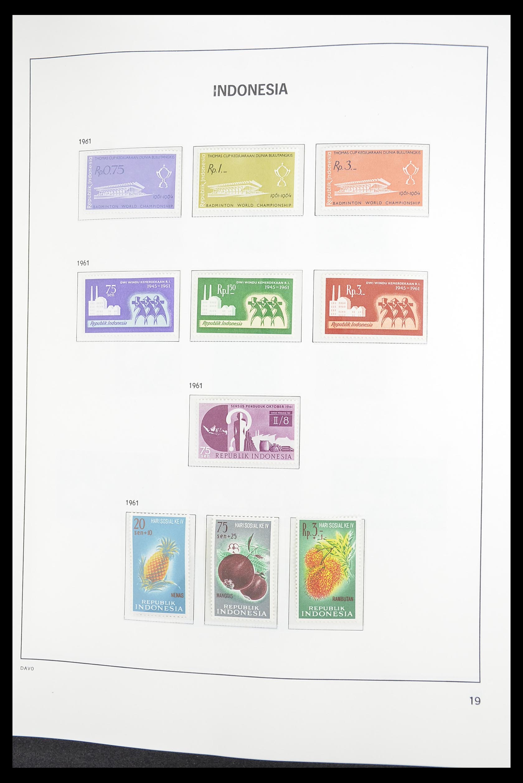 33374 021 - Postzegelverzameling 33374 Indonesië 1949-1995.