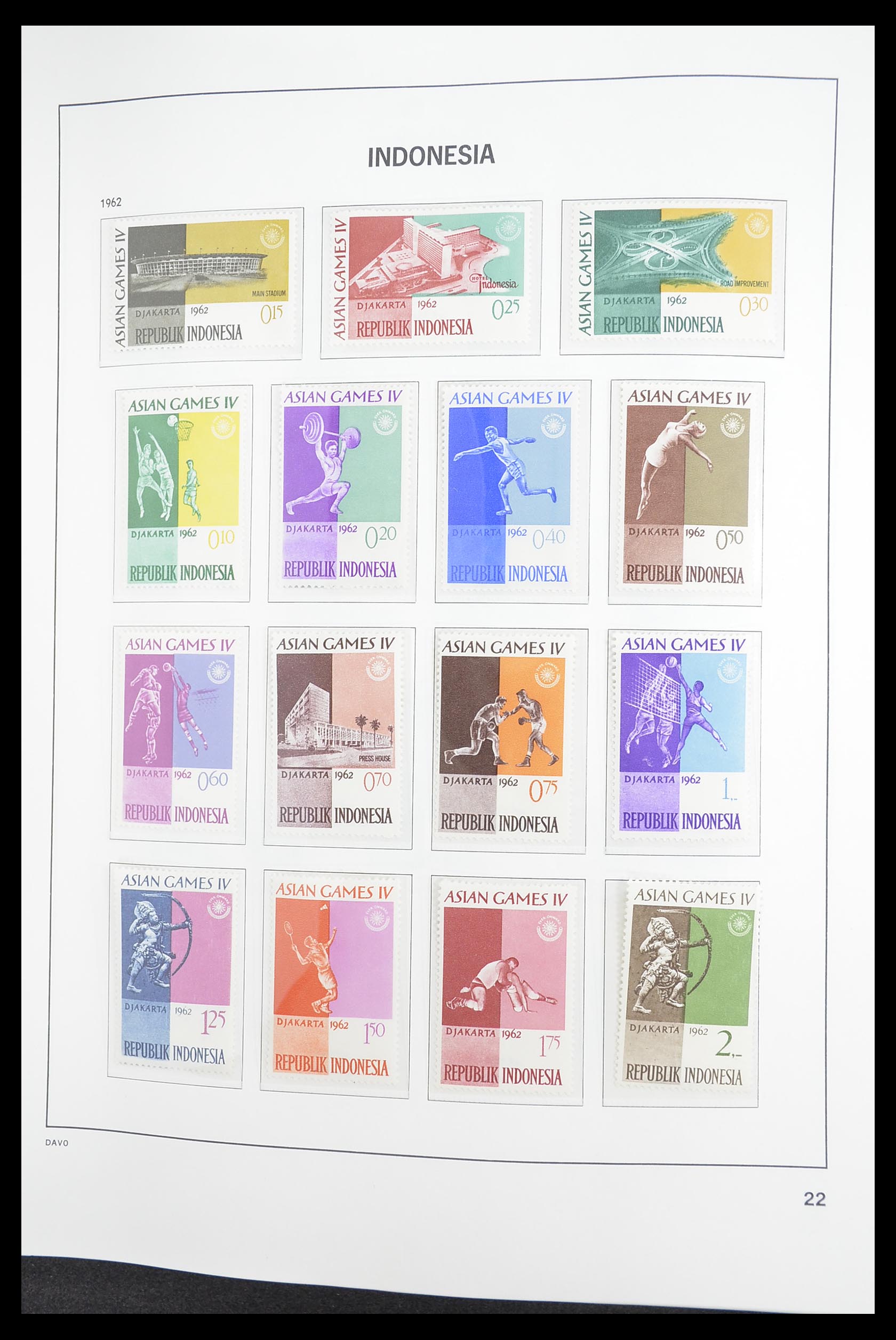 33374 024 - Postzegelverzameling 33374 Indonesië 1949-1995.
