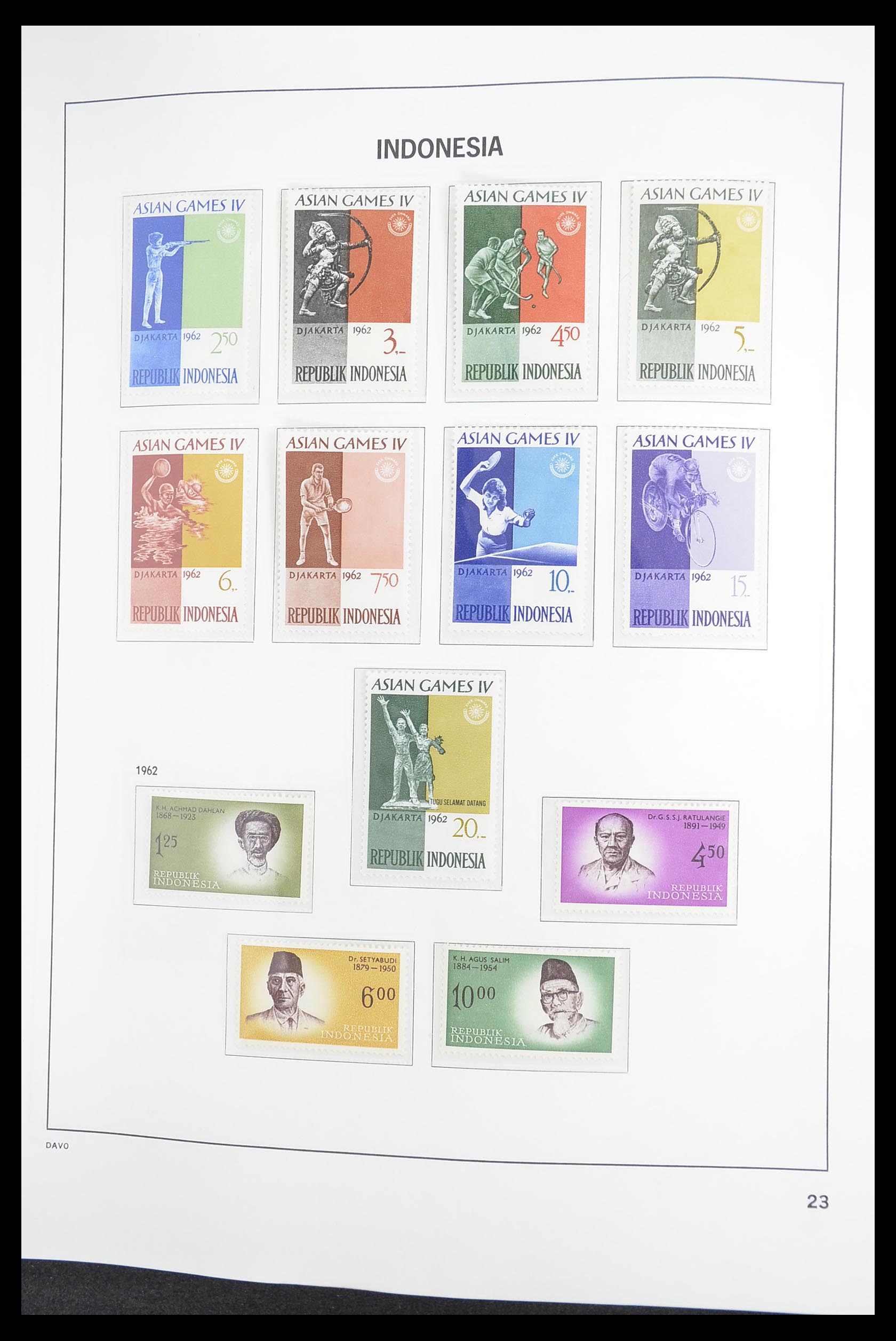33374 025 - Postzegelverzameling 33374 Indonesië 1949-1995.