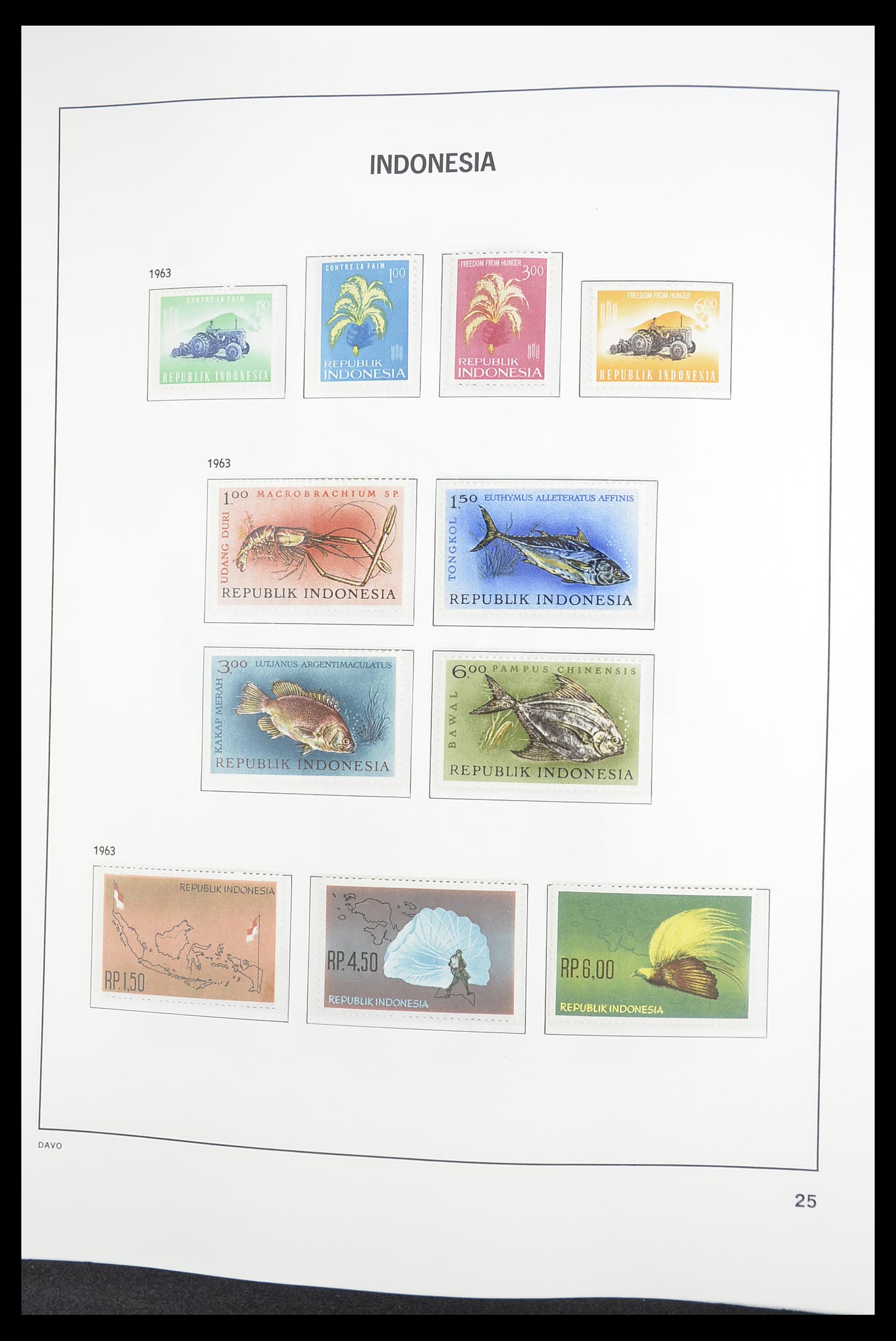 33374 027 - Postzegelverzameling 33374 Indonesië 1949-1995.