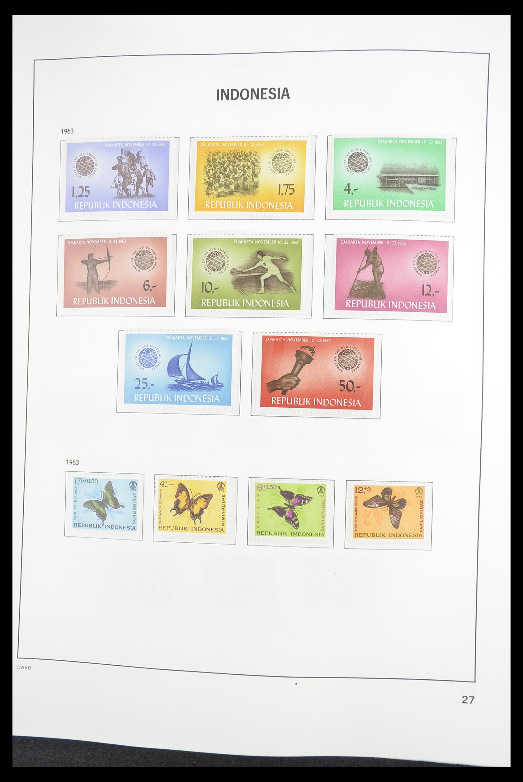 33374 029 - Postzegelverzameling 33374 Indonesië 1949-1995.