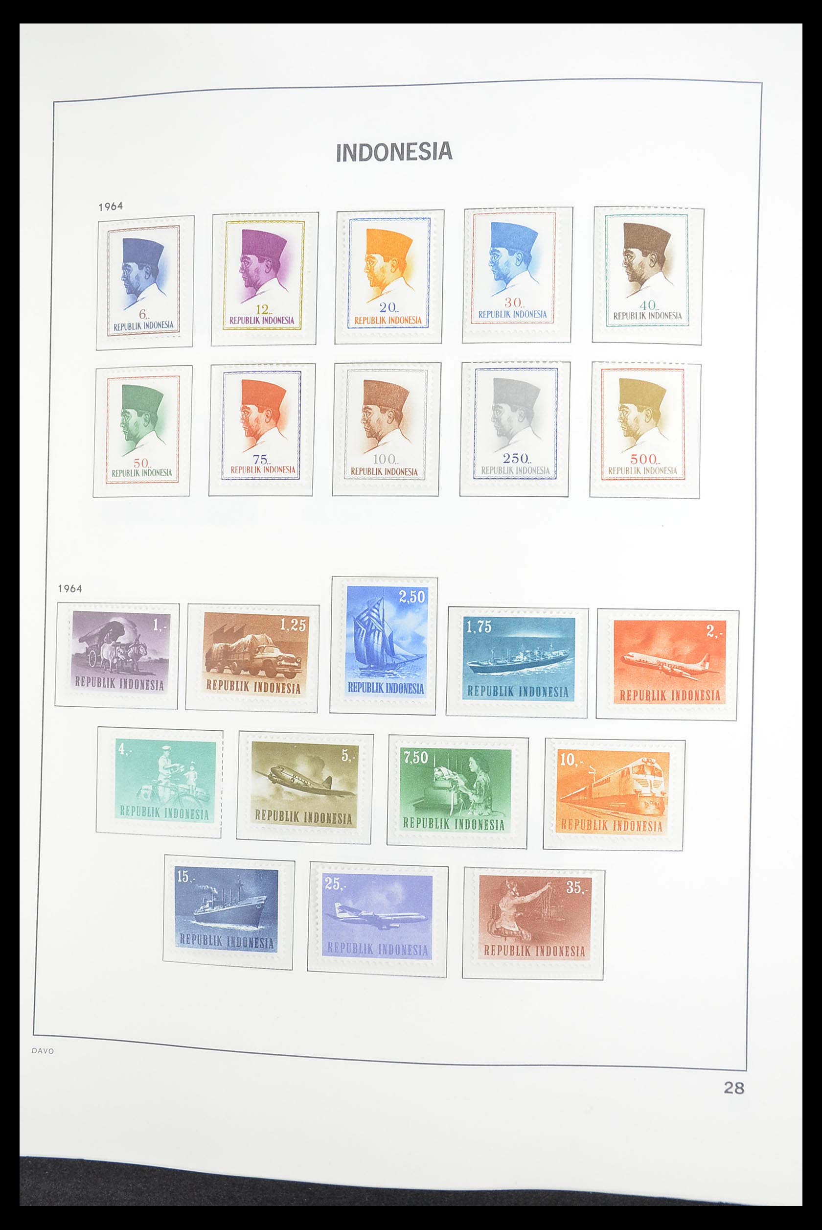 33374 030 - Postzegelverzameling 33374 Indonesië 1949-1995.