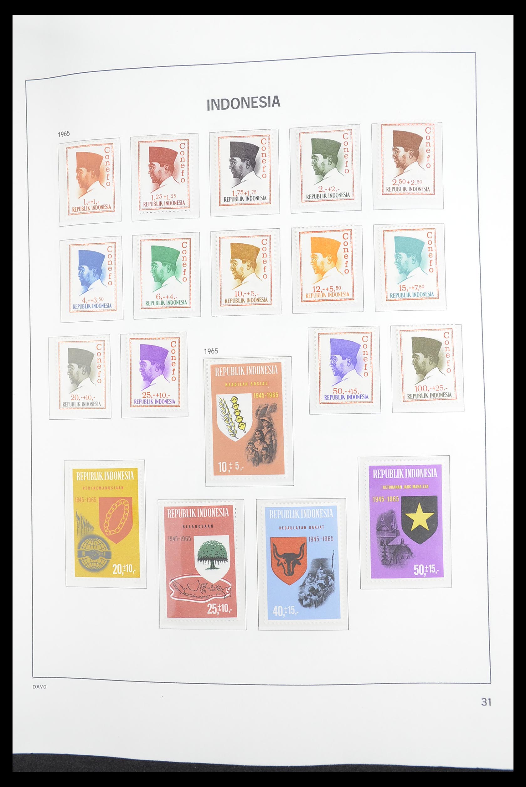 33374 033 - Postzegelverzameling 33374 Indonesië 1949-1995.