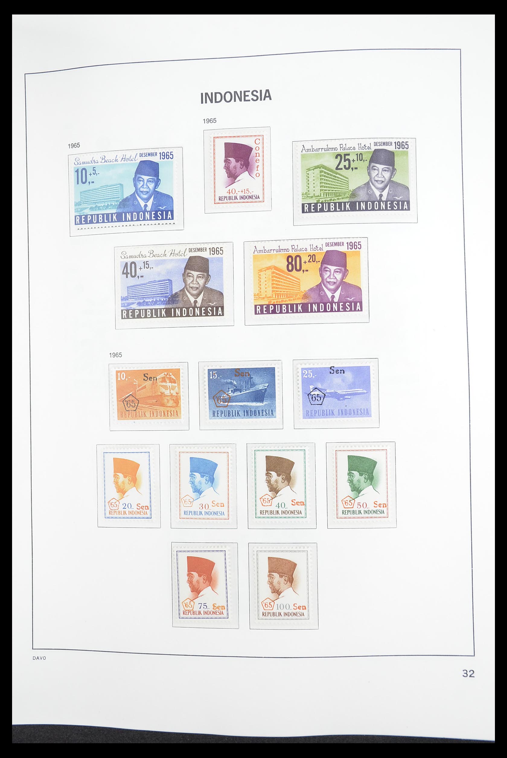 33374 034 - Postzegelverzameling 33374 Indonesië 1949-1995.