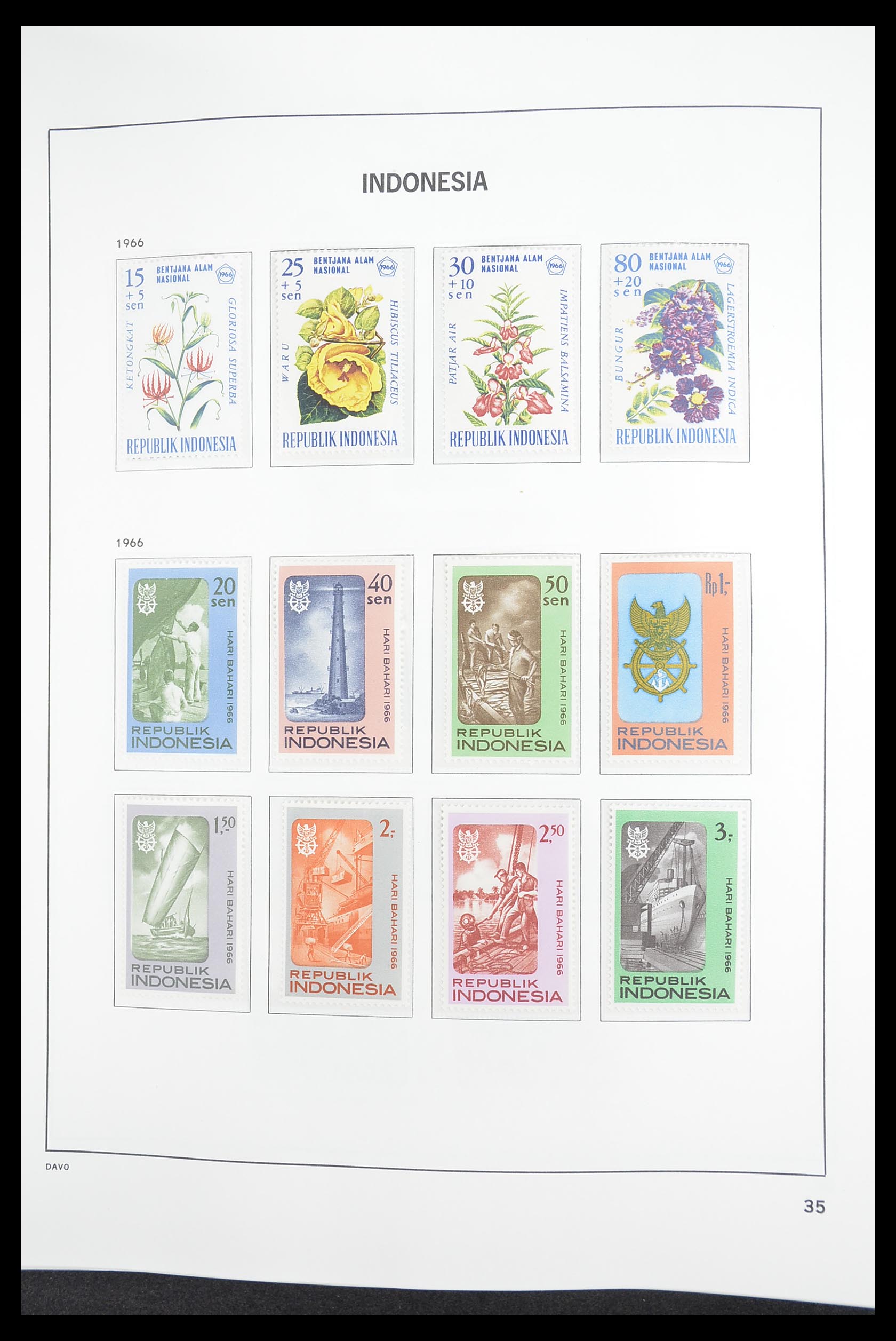 33374 037 - Postzegelverzameling 33374 Indonesië 1949-1995.