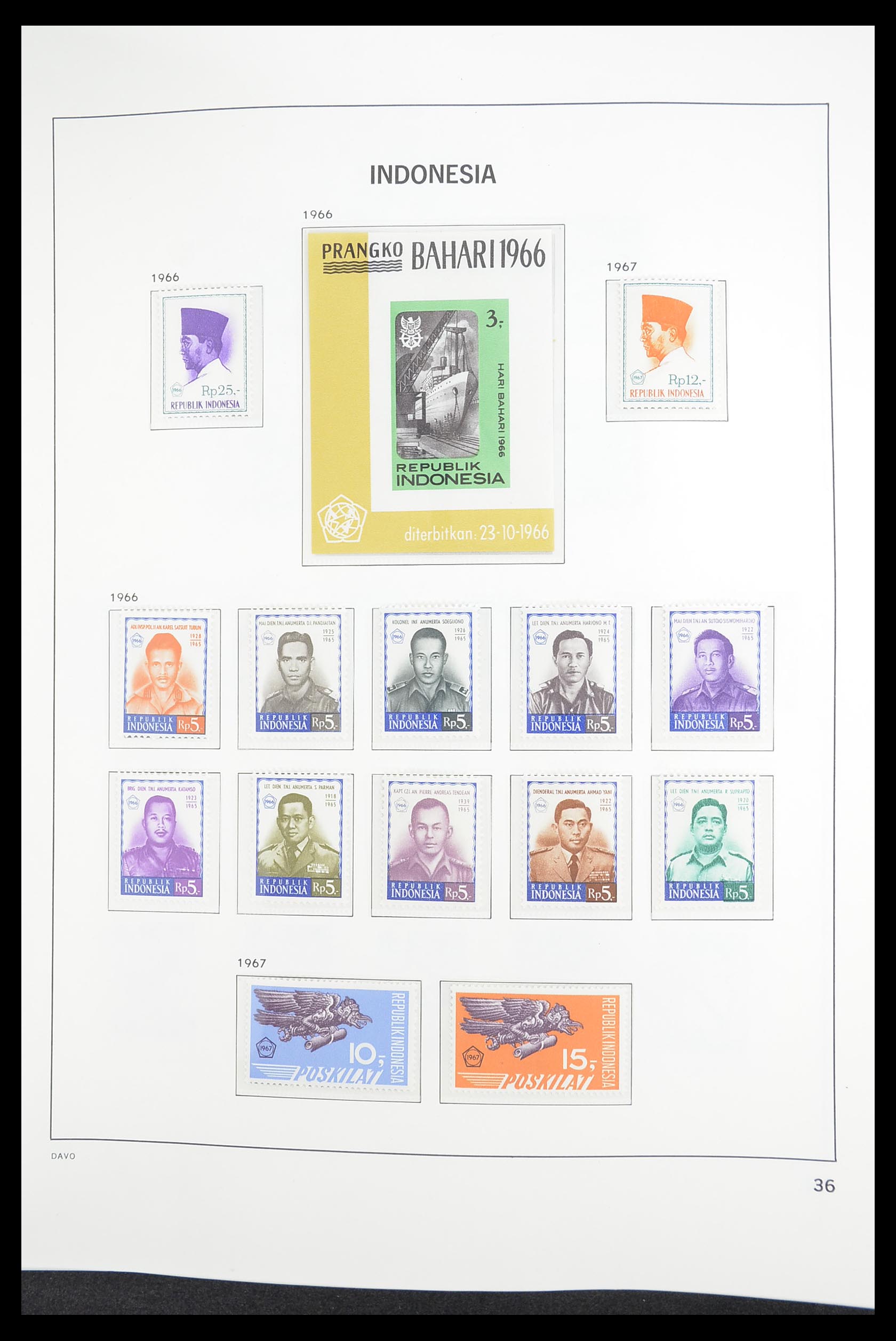 33374 038 - Postzegelverzameling 33374 Indonesië 1949-1995.