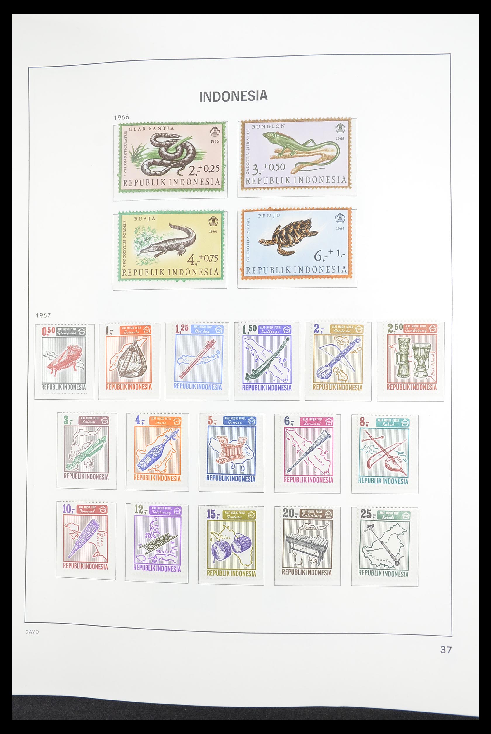 33374 039 - Postzegelverzameling 33374 Indonesië 1949-1995.