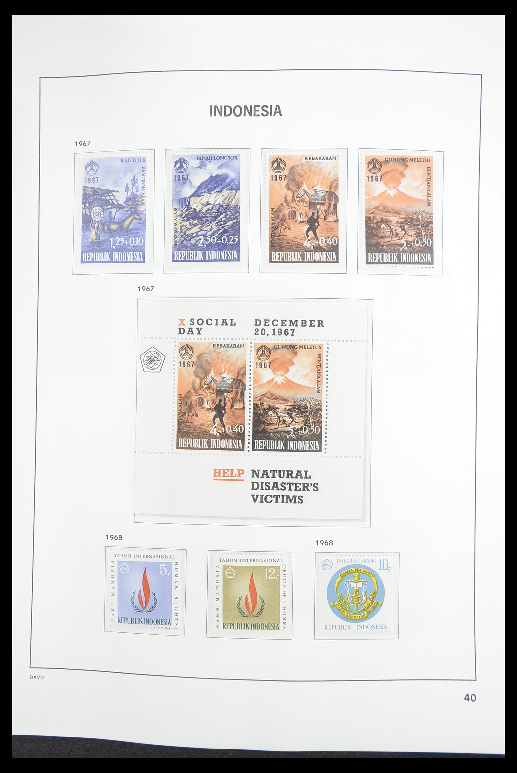 33374 042 - Postzegelverzameling 33374 Indonesië 1949-1995.