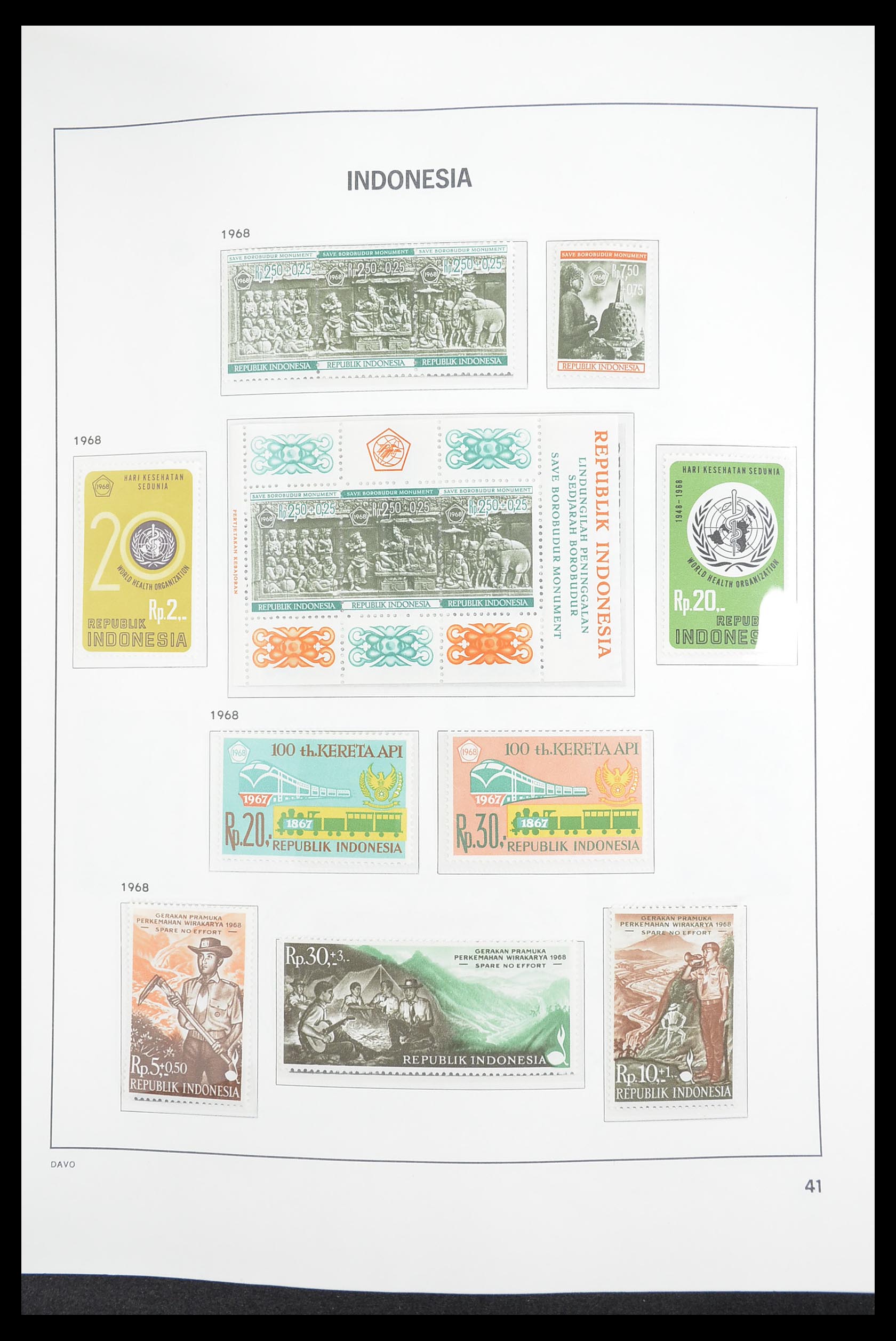 33374 043 - Postzegelverzameling 33374 Indonesië 1949-1995.