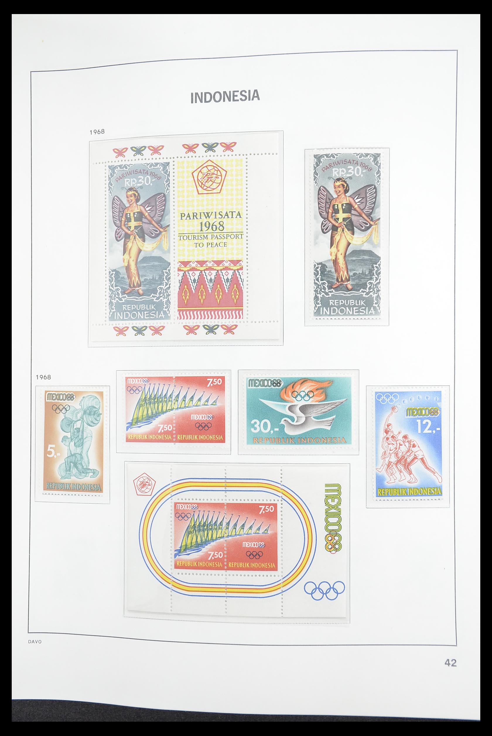 33374 044 - Postzegelverzameling 33374 Indonesië 1949-1995.