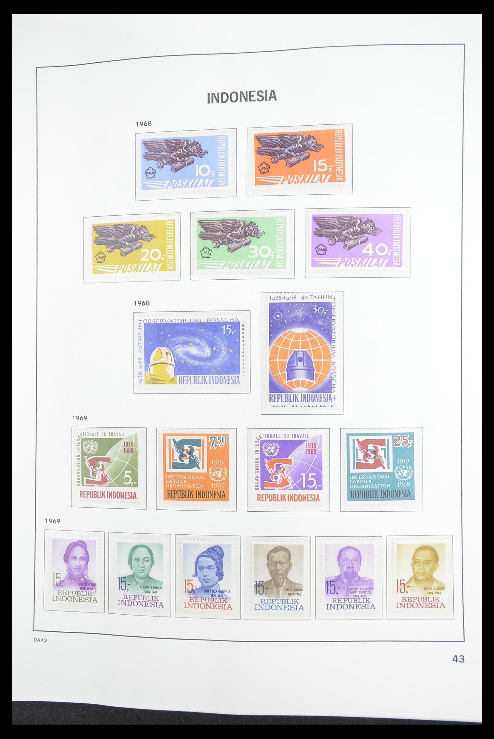 33374 045 - Stamp collection 33374 Indonesia 1949-1995.