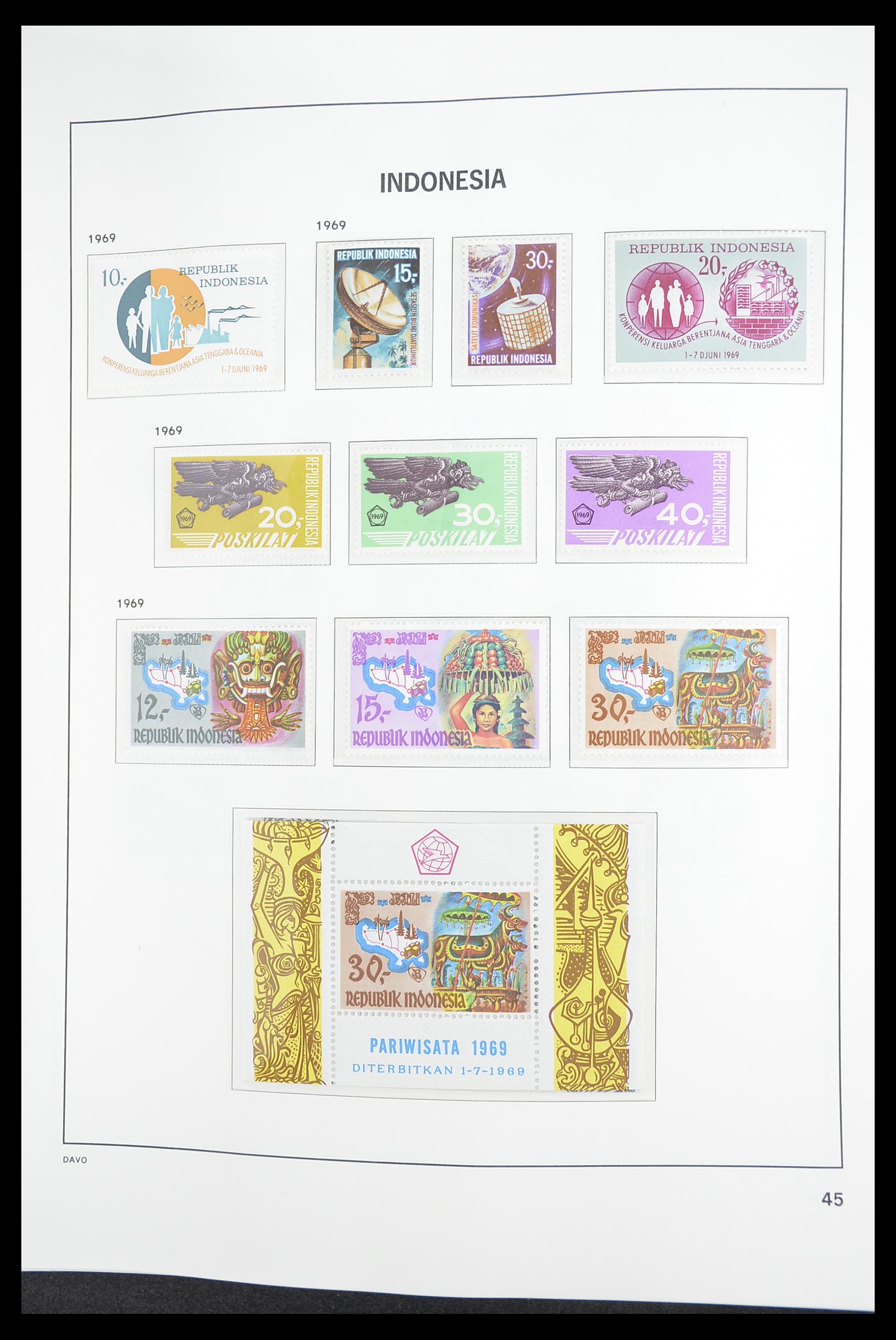 33374 047 - Postzegelverzameling 33374 Indonesië 1949-1995.