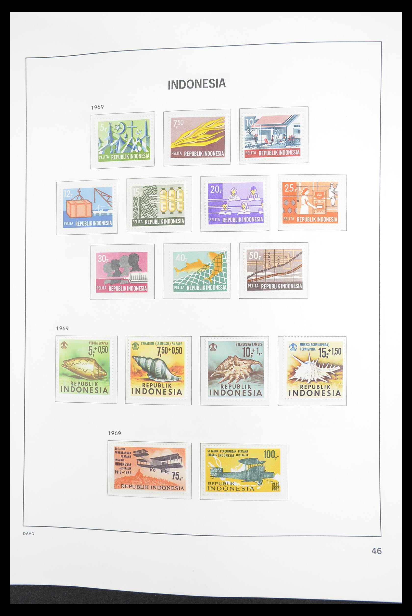 33374 048 - Postzegelverzameling 33374 Indonesië 1949-1995.