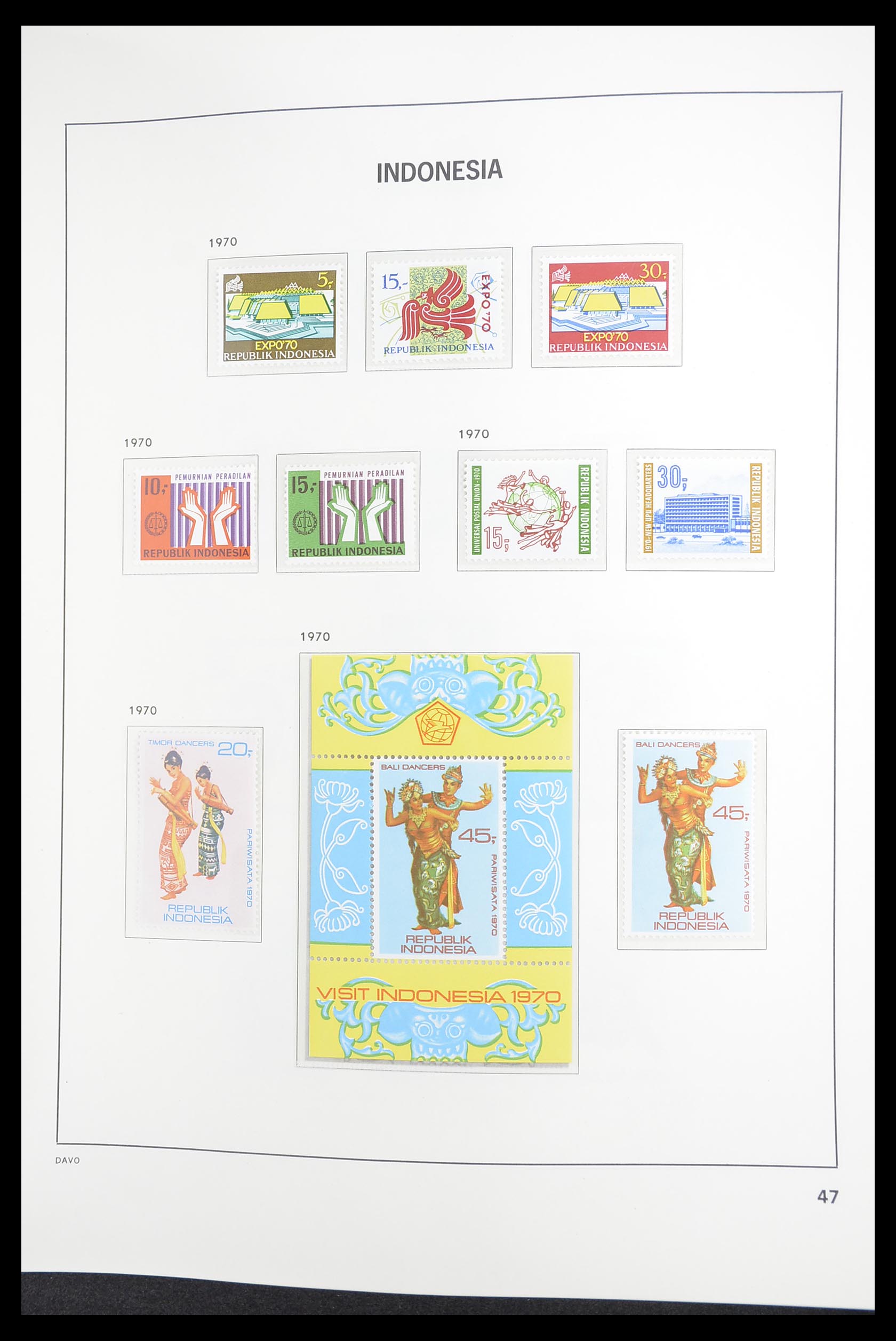 33374 049 - Postzegelverzameling 33374 Indonesië 1949-1995.