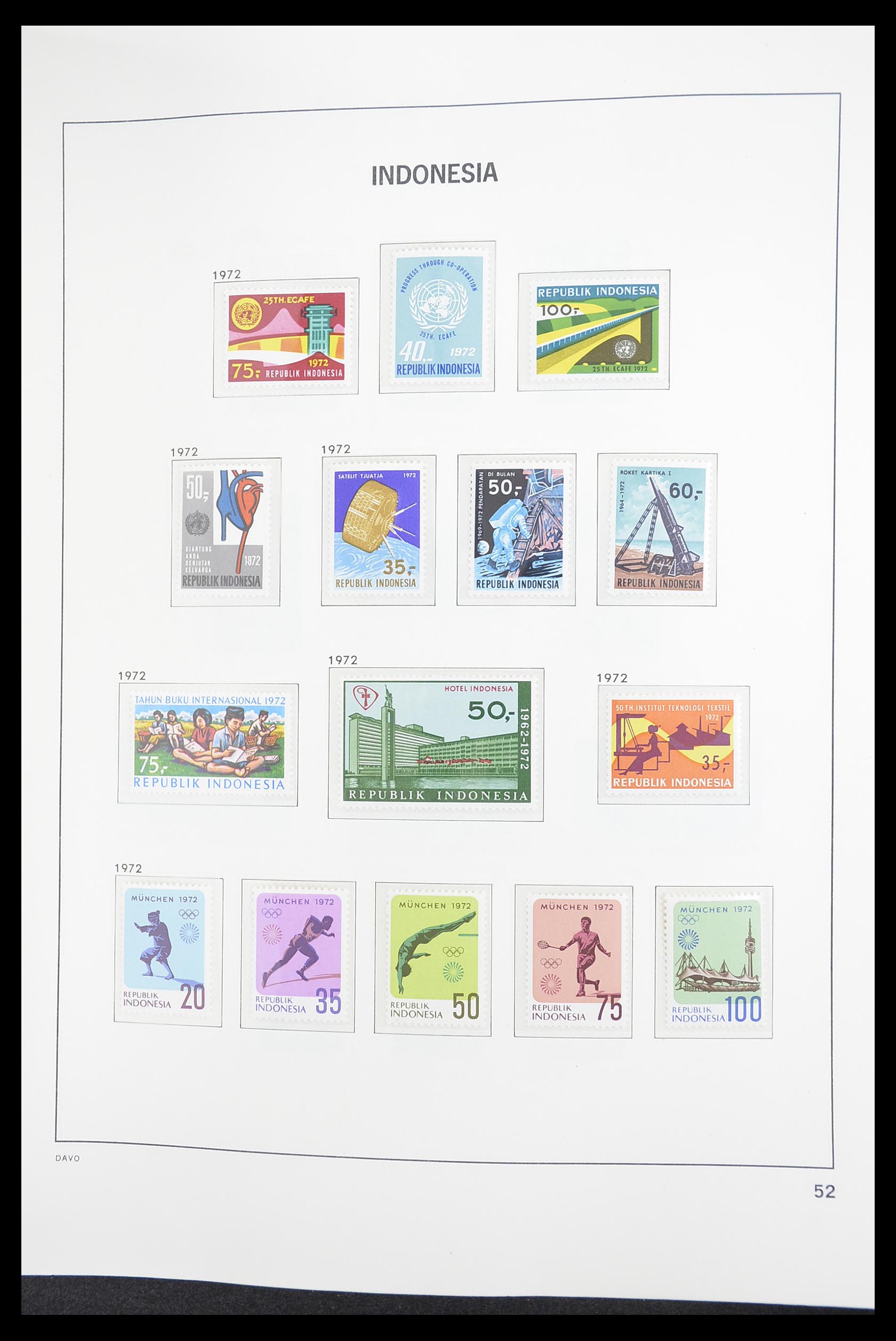 33374 054 - Postzegelverzameling 33374 Indonesië 1949-1995.