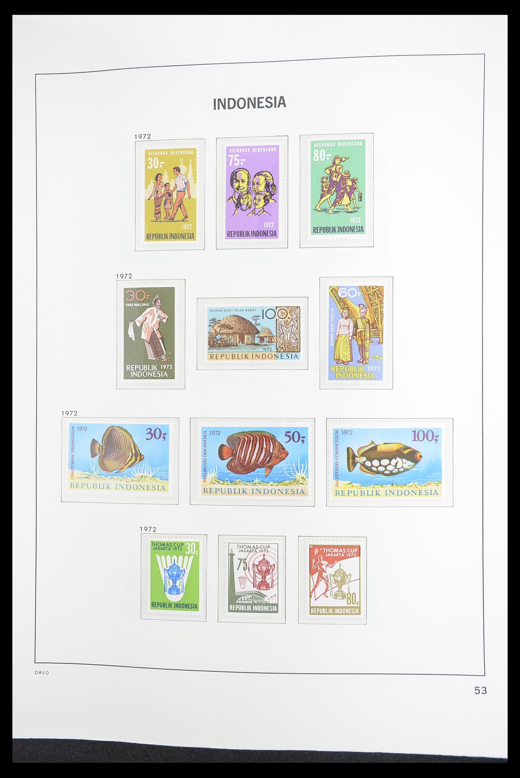 33374 055 - Postzegelverzameling 33374 Indonesië 1949-1995.