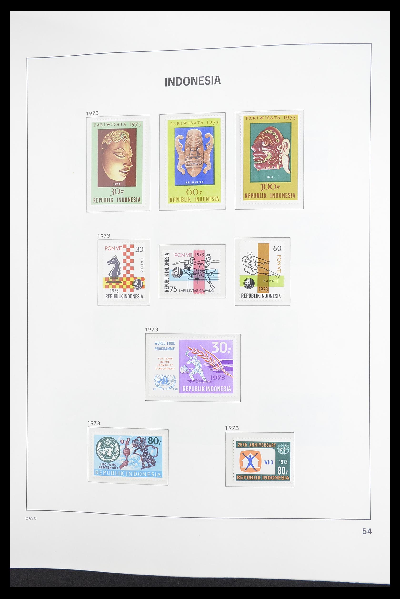 33374 056 - Postzegelverzameling 33374 Indonesië 1949-1995.