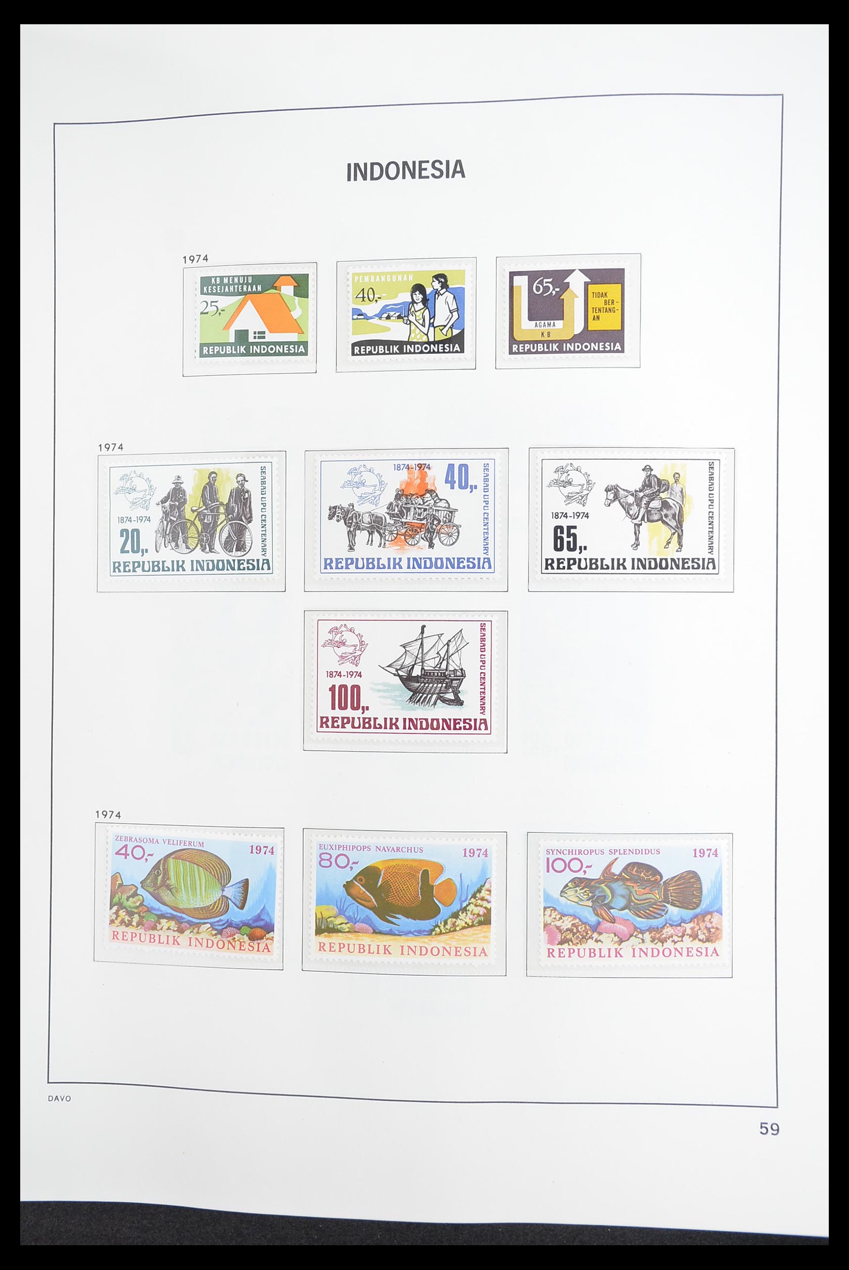 33374 061 - Postzegelverzameling 33374 Indonesië 1949-1995.