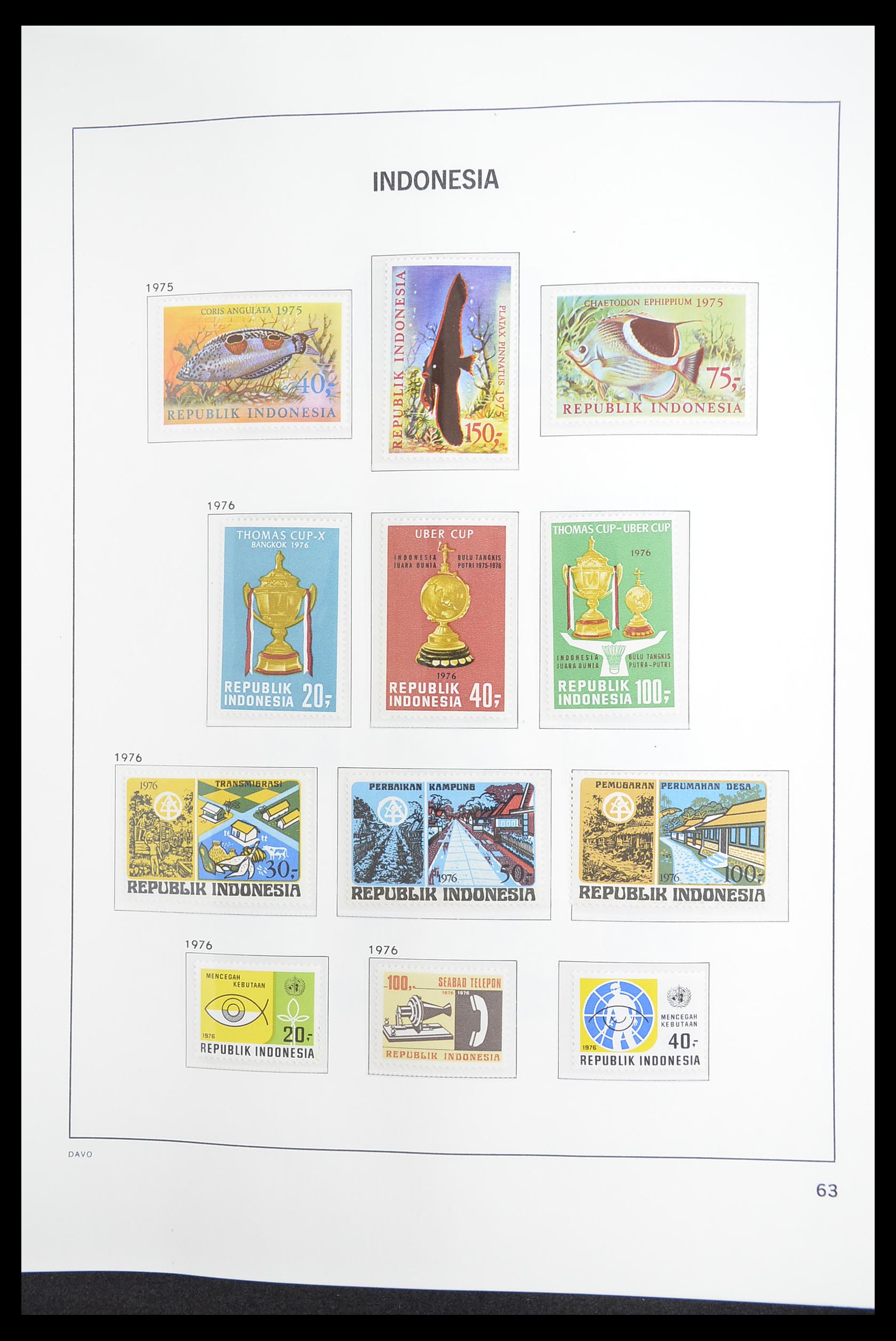 33374 065 - Postzegelverzameling 33374 Indonesië 1949-1995.